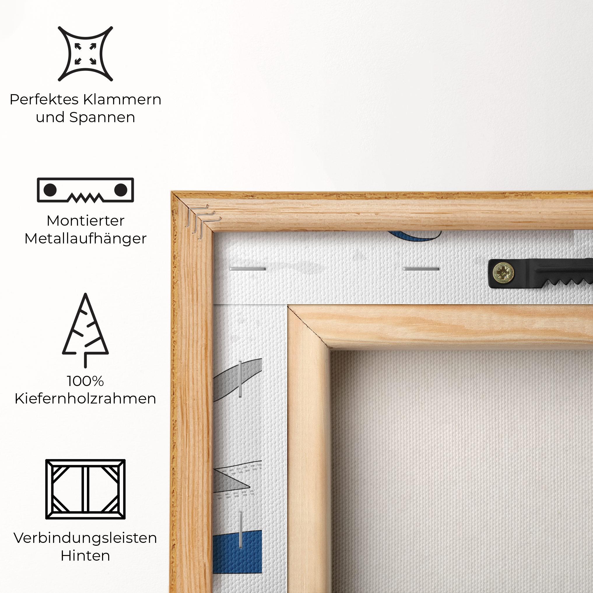 Leinwandbild Blue Grey Sneakers mockup 5