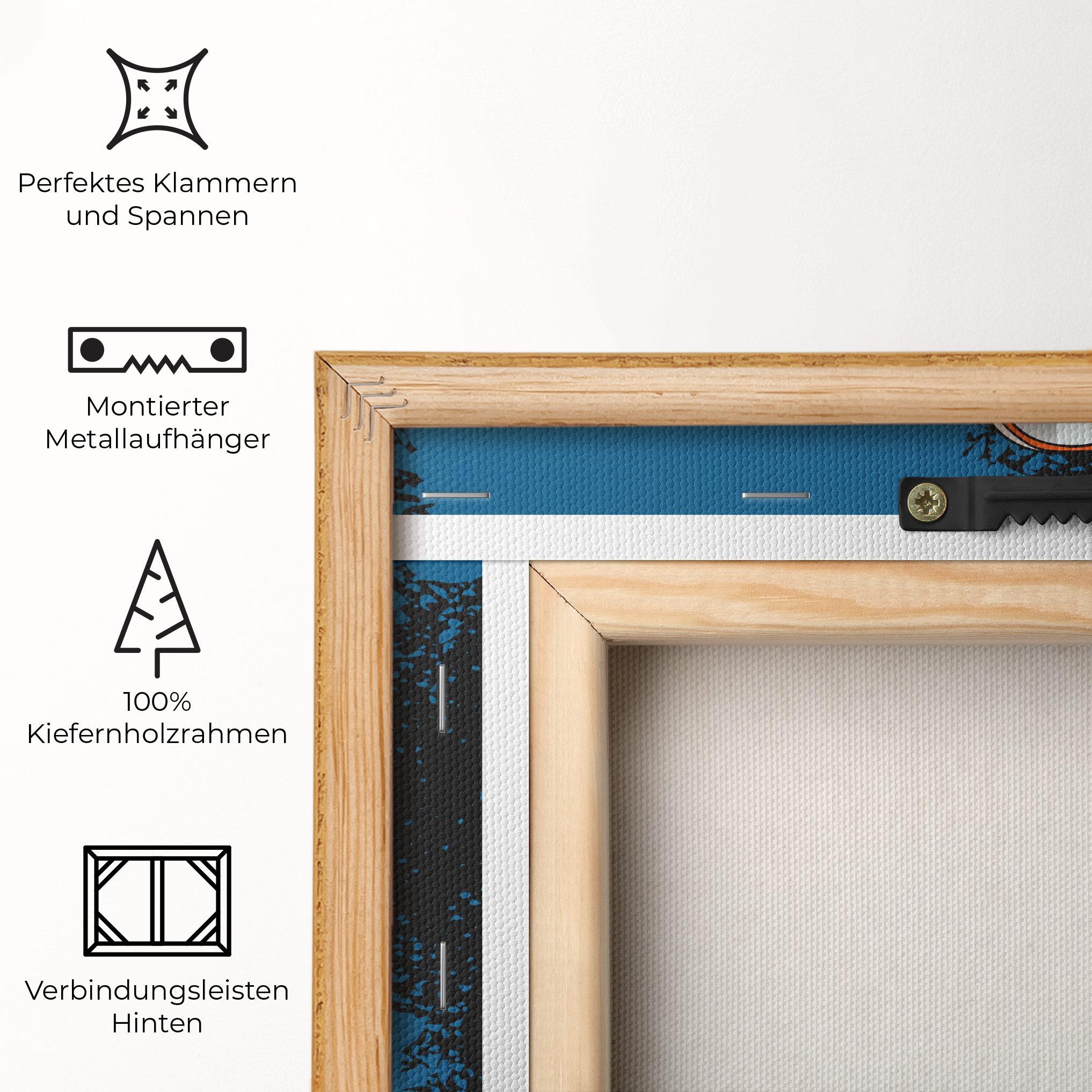 Leinwandbild Blue Shoes Splash mockup 5