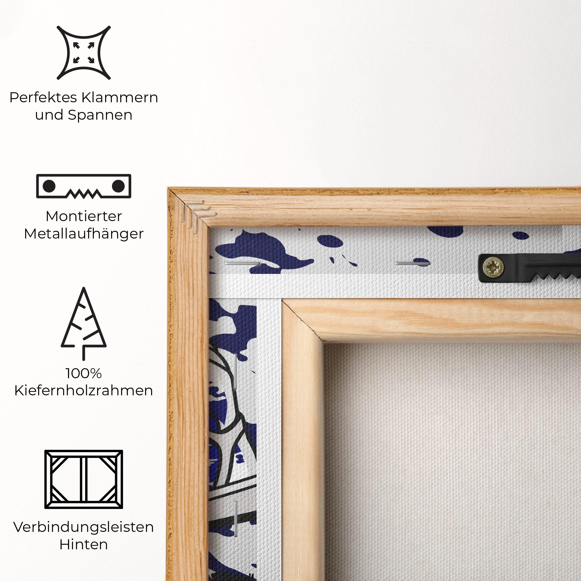 Leinwandbild Dark Blue Sneakers mockup 5