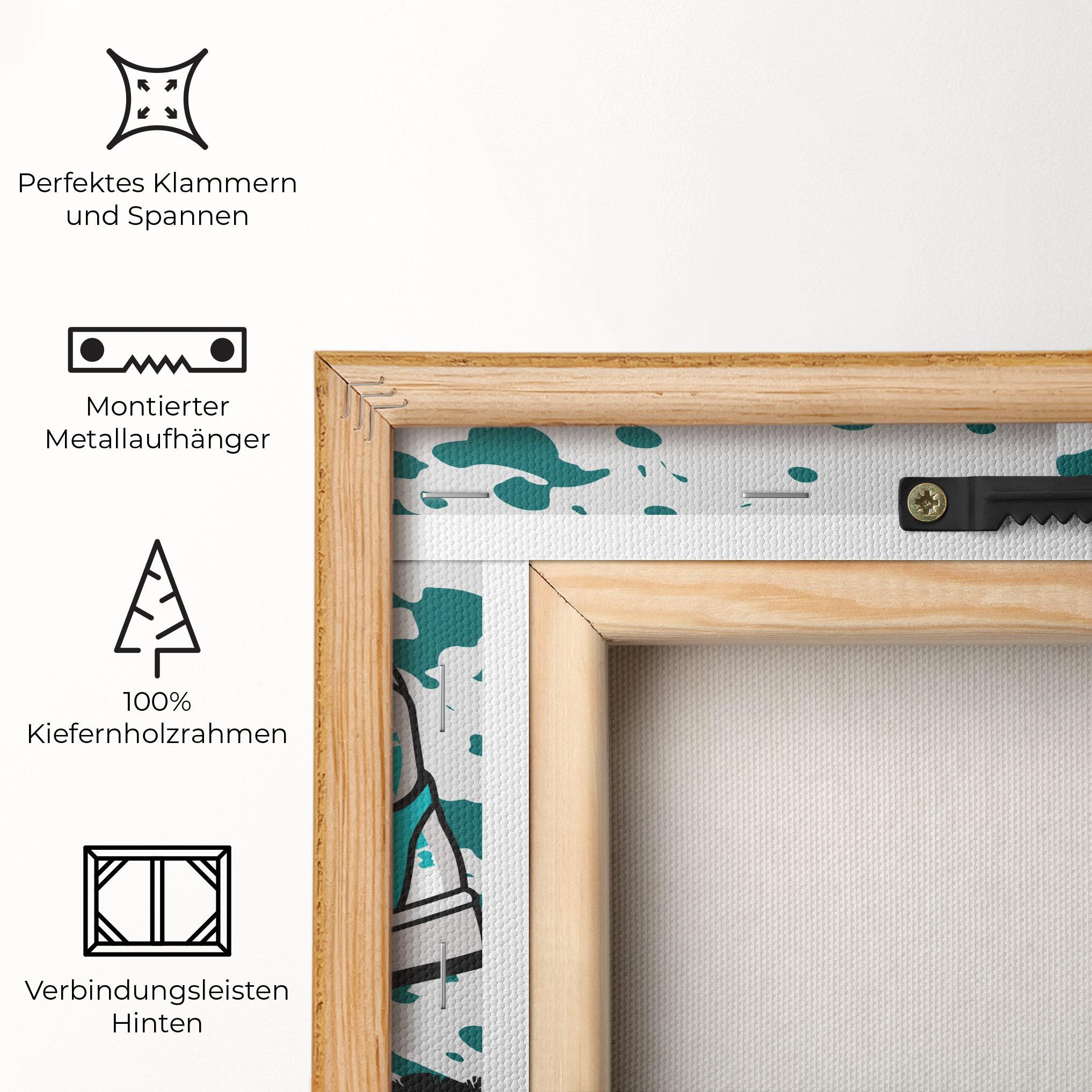 Leinwandbild Light Blue Sneakers mockup 5