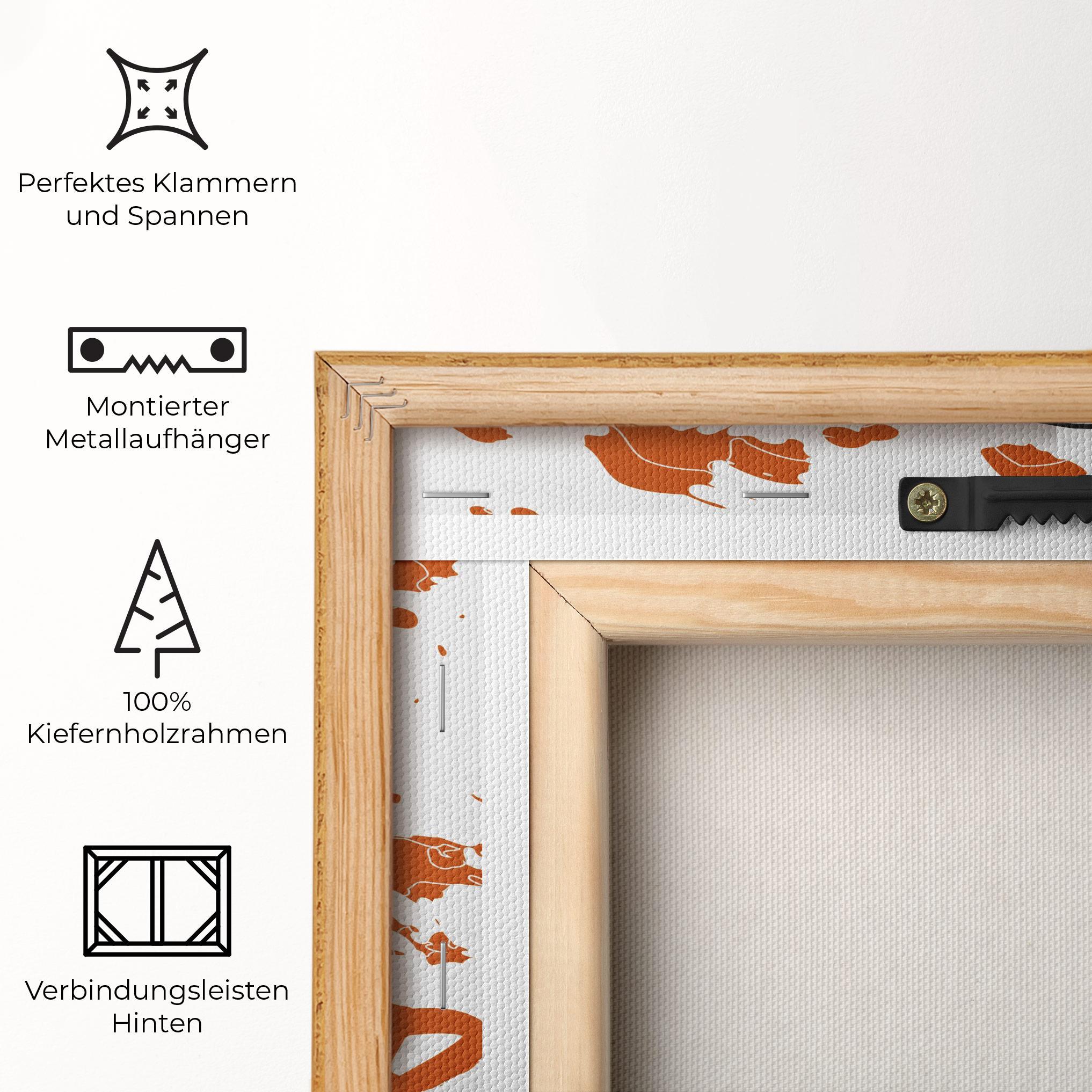 Leinwandbild Orange Footwear mockup 5