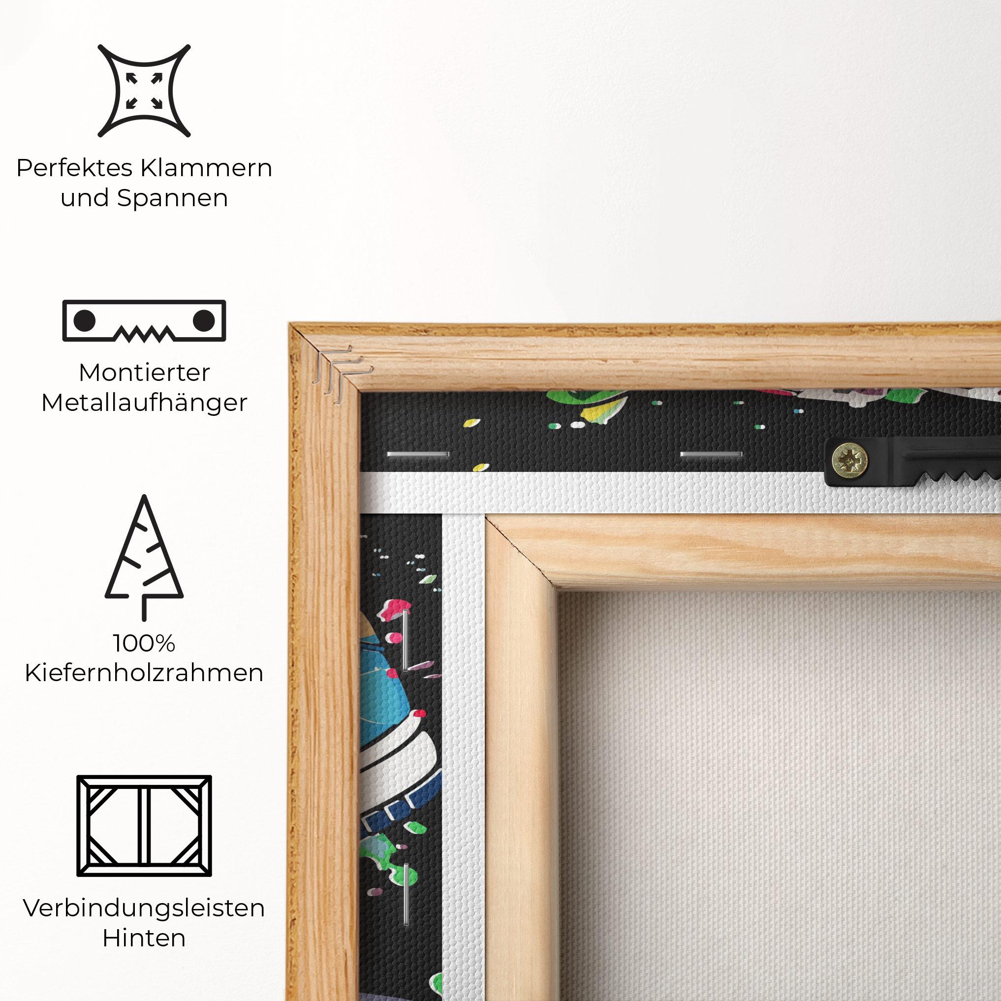 Leinwandbild Shoes Splash Color mockup 5