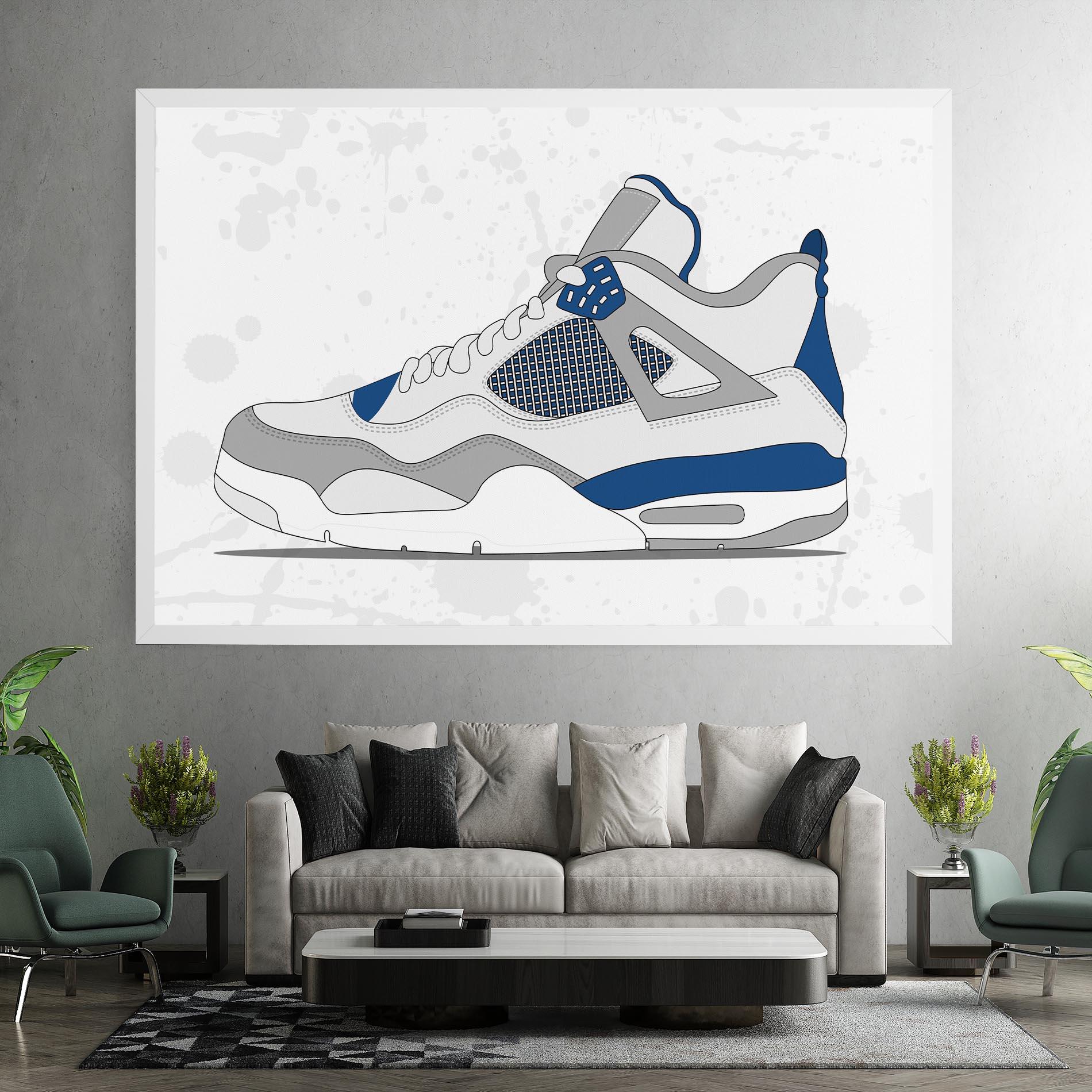 Leinwandbild Blue Grey Sneakers mockup 7