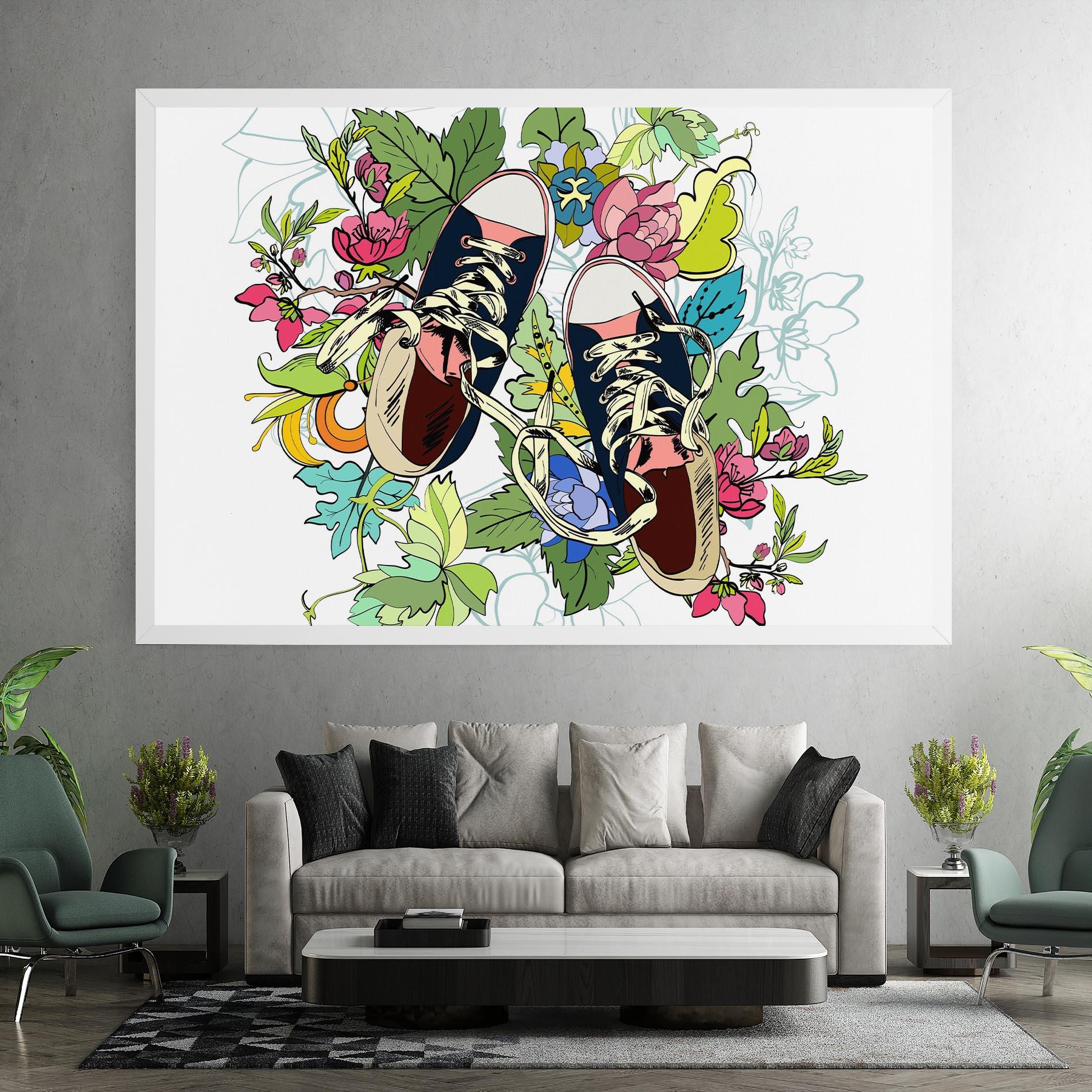 Leinwandbild Flower Shoes mockup 7