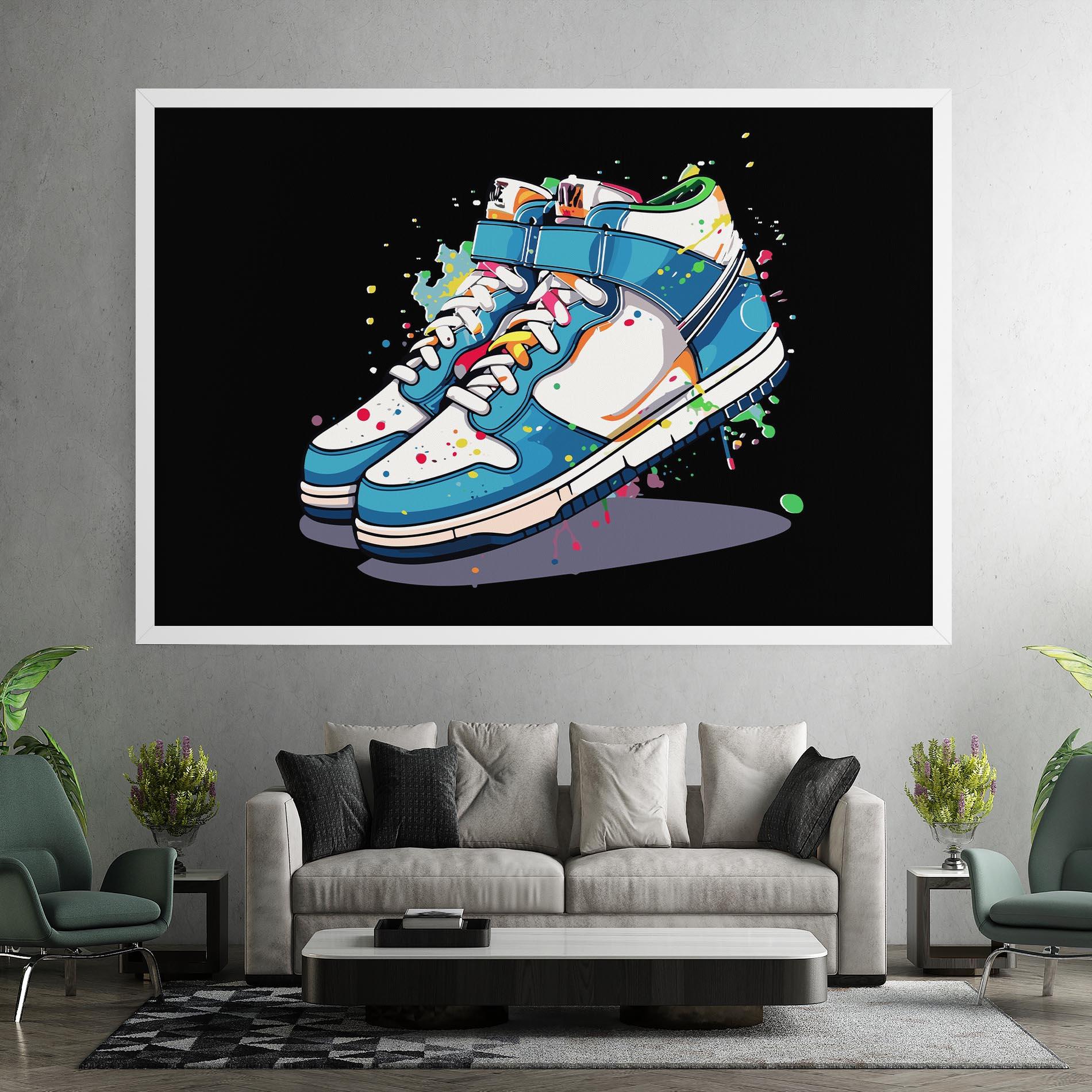 Leinwandbild Shoes Splash Color mockup 7