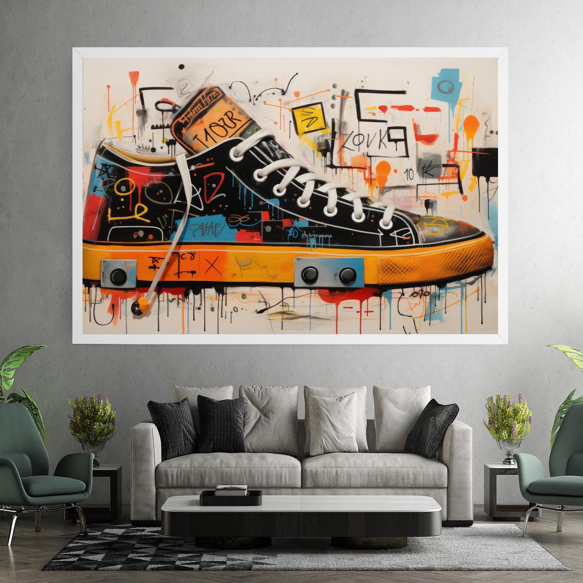 Leinwandbild Teenager Sneakers mockup 7