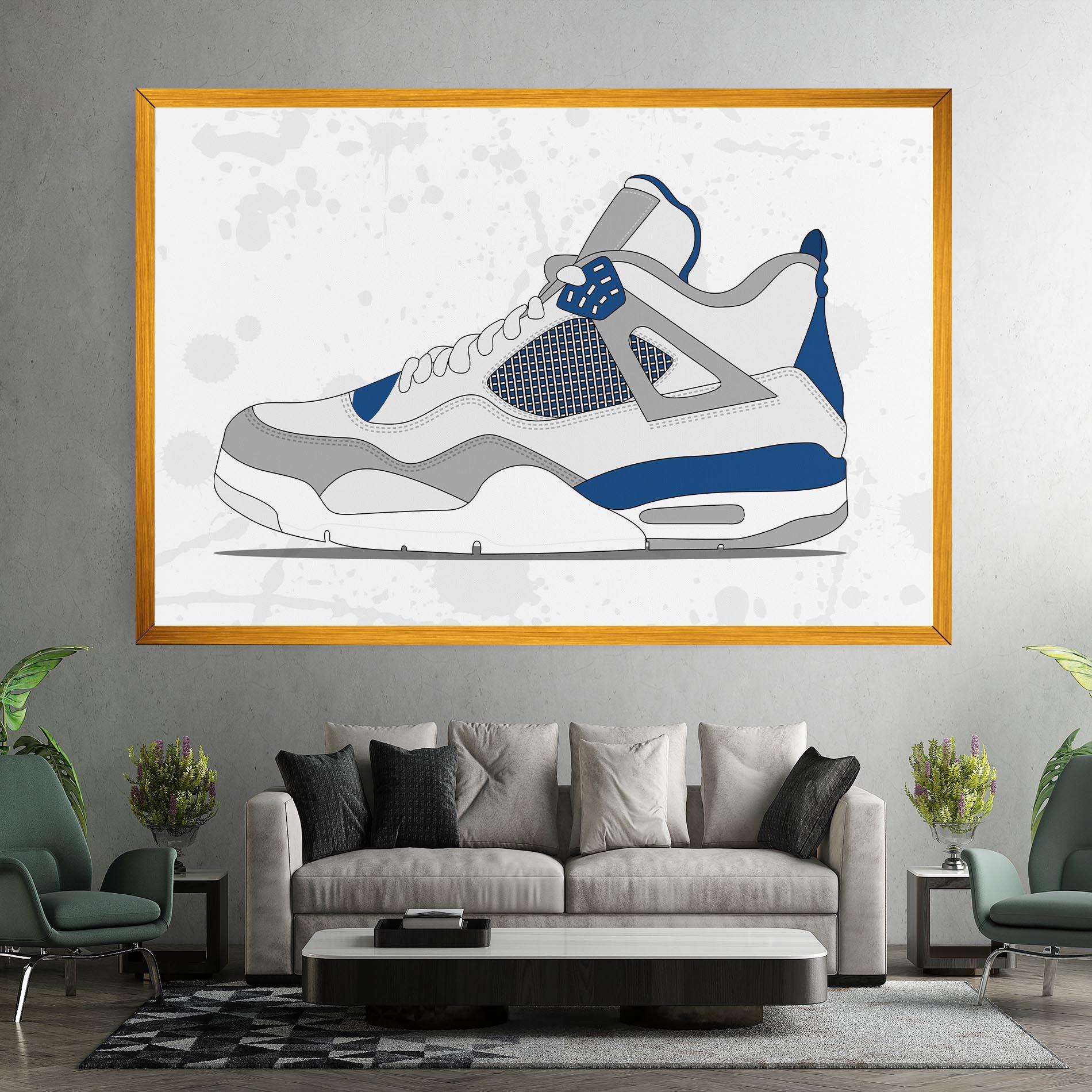 Leinwandbild Blue Grey Sneakers mockup 7