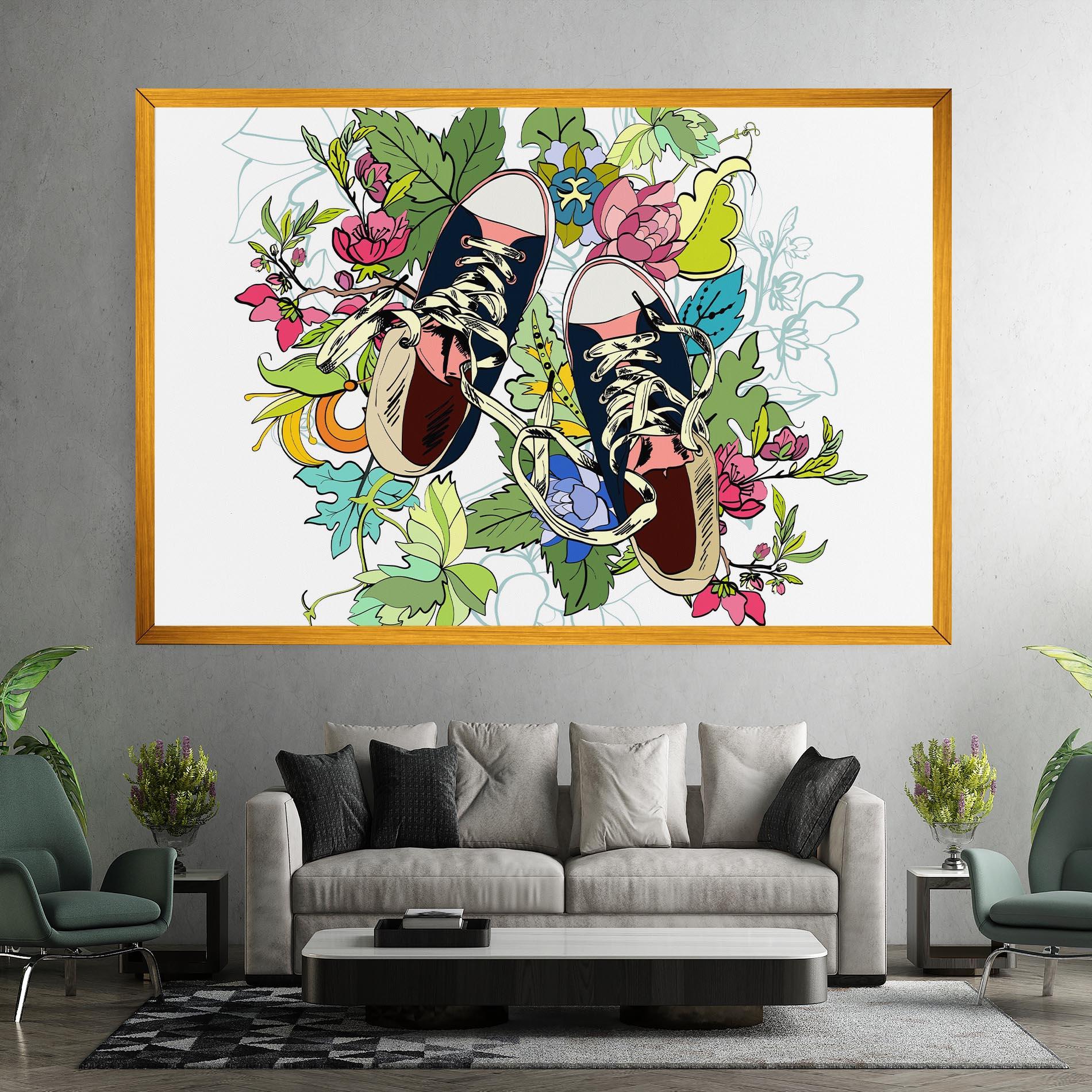 Leinwandbild Flower Shoes mockup 7