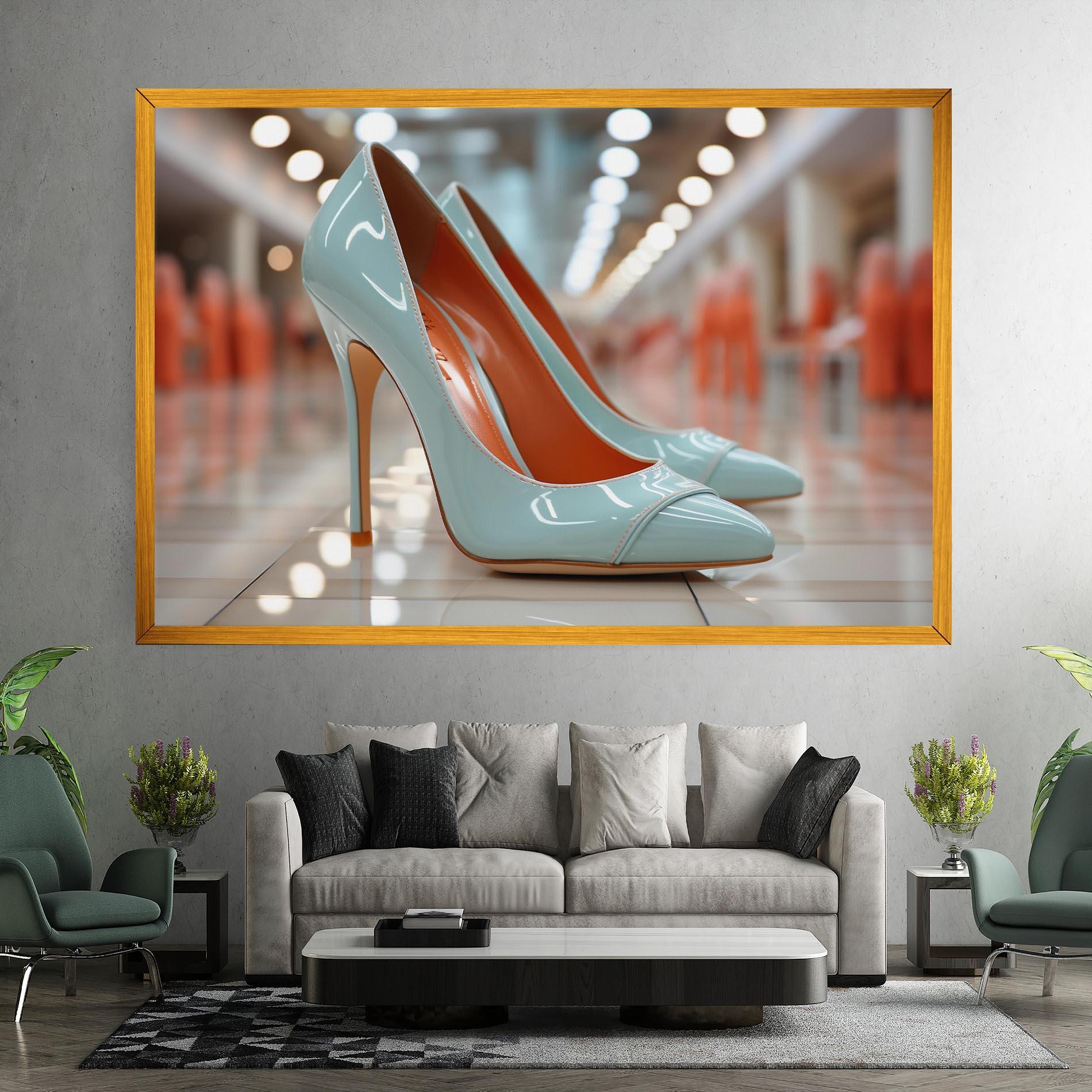 Leinwandbild Light Blue Heels mockup 7