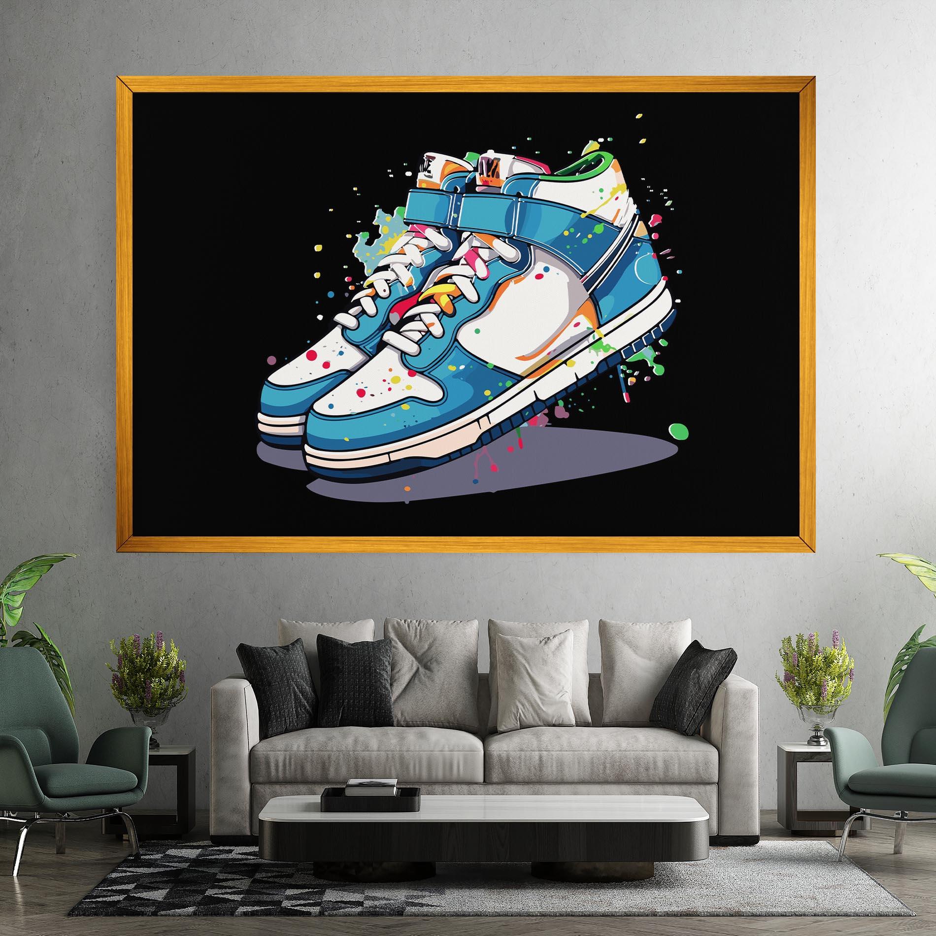 Leinwandbild Shoes Splash Color mockup 7