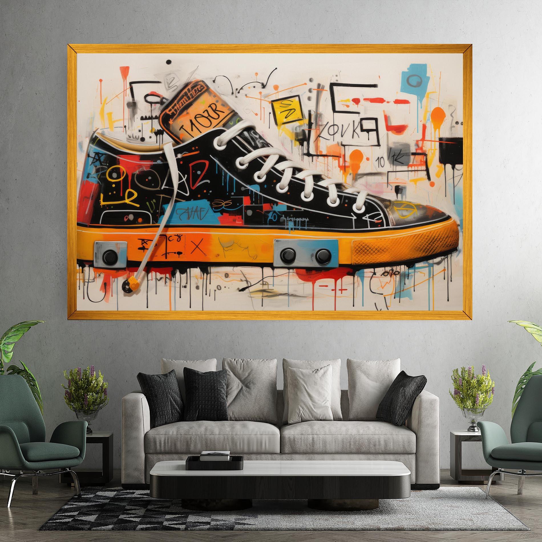 Leinwandbild Teenager Sneakers mockup 7