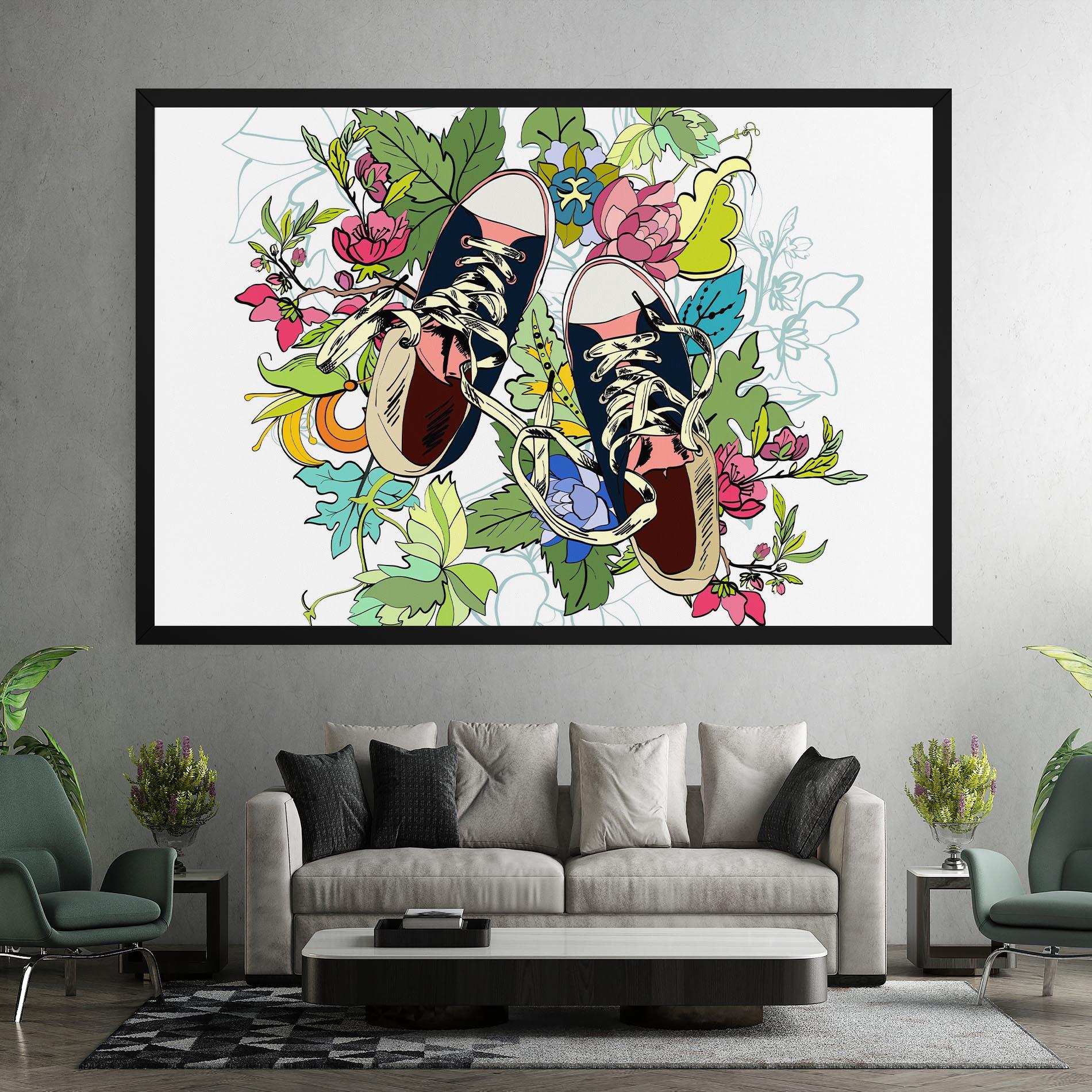 Leinwandbild Flower Shoes mockup 7