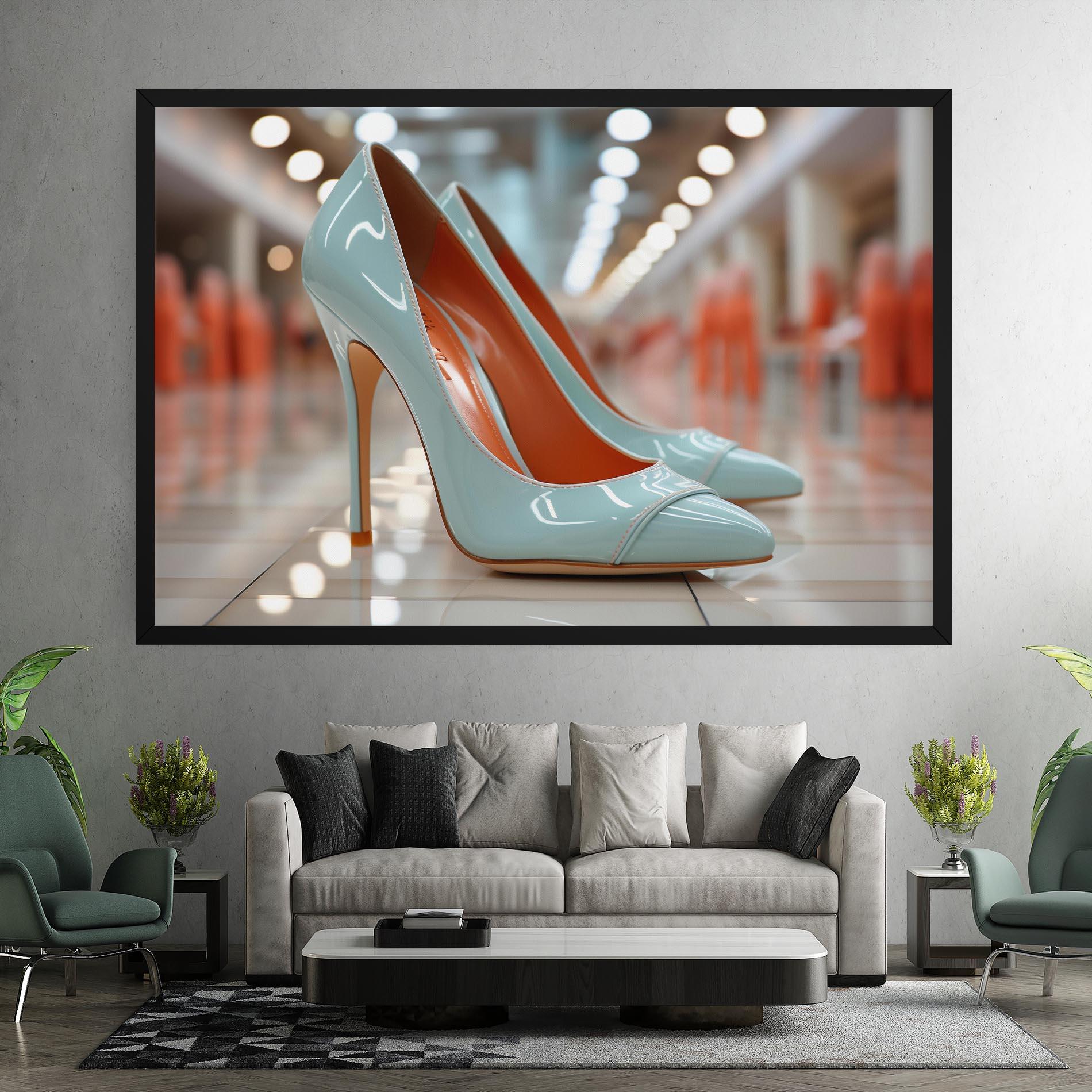 Leinwandbild Light Blue Heels mockup 7