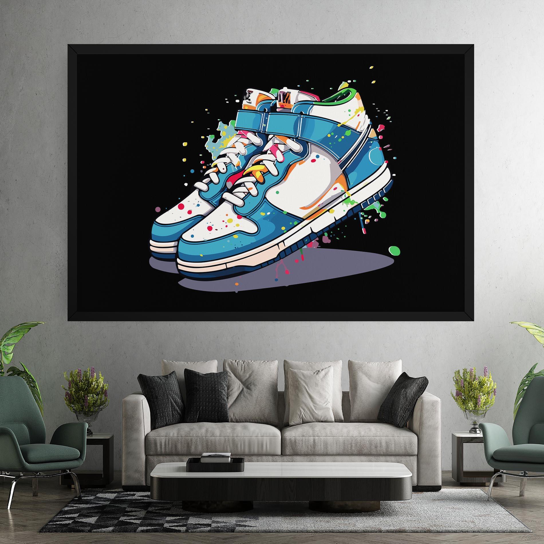 Leinwandbild Shoes Splash Color mockup 7