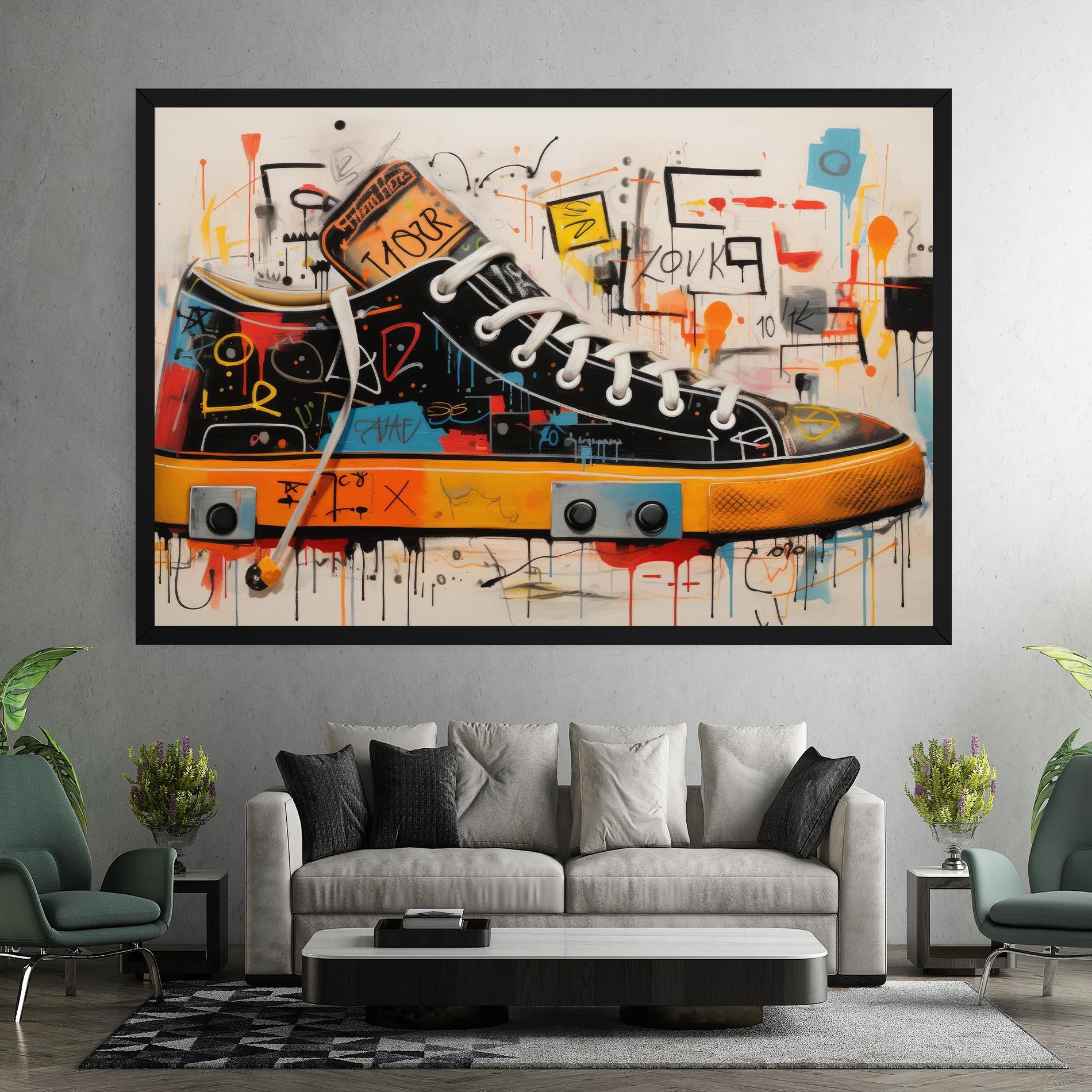 Leinwandbild Teenager Sneakers mockup 7