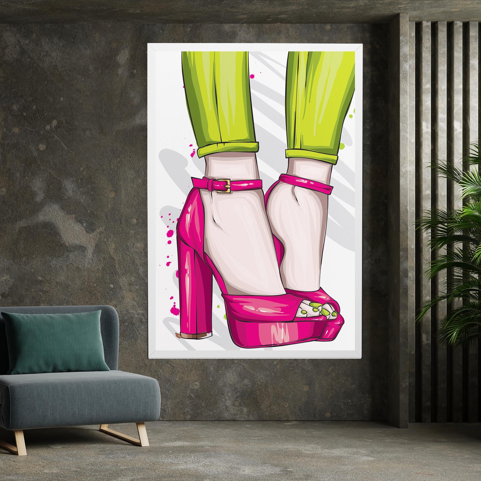 Leinwandbild Green Nails mockup 7