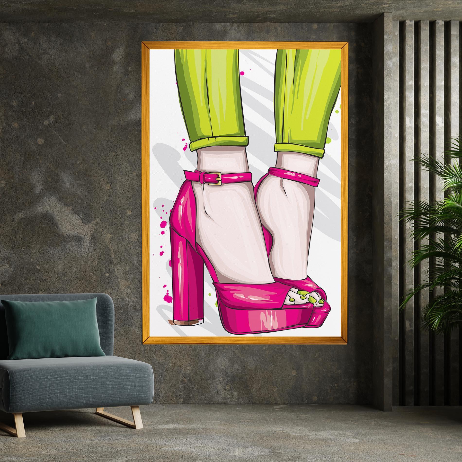 Leinwandbild Green Nails mockup 7