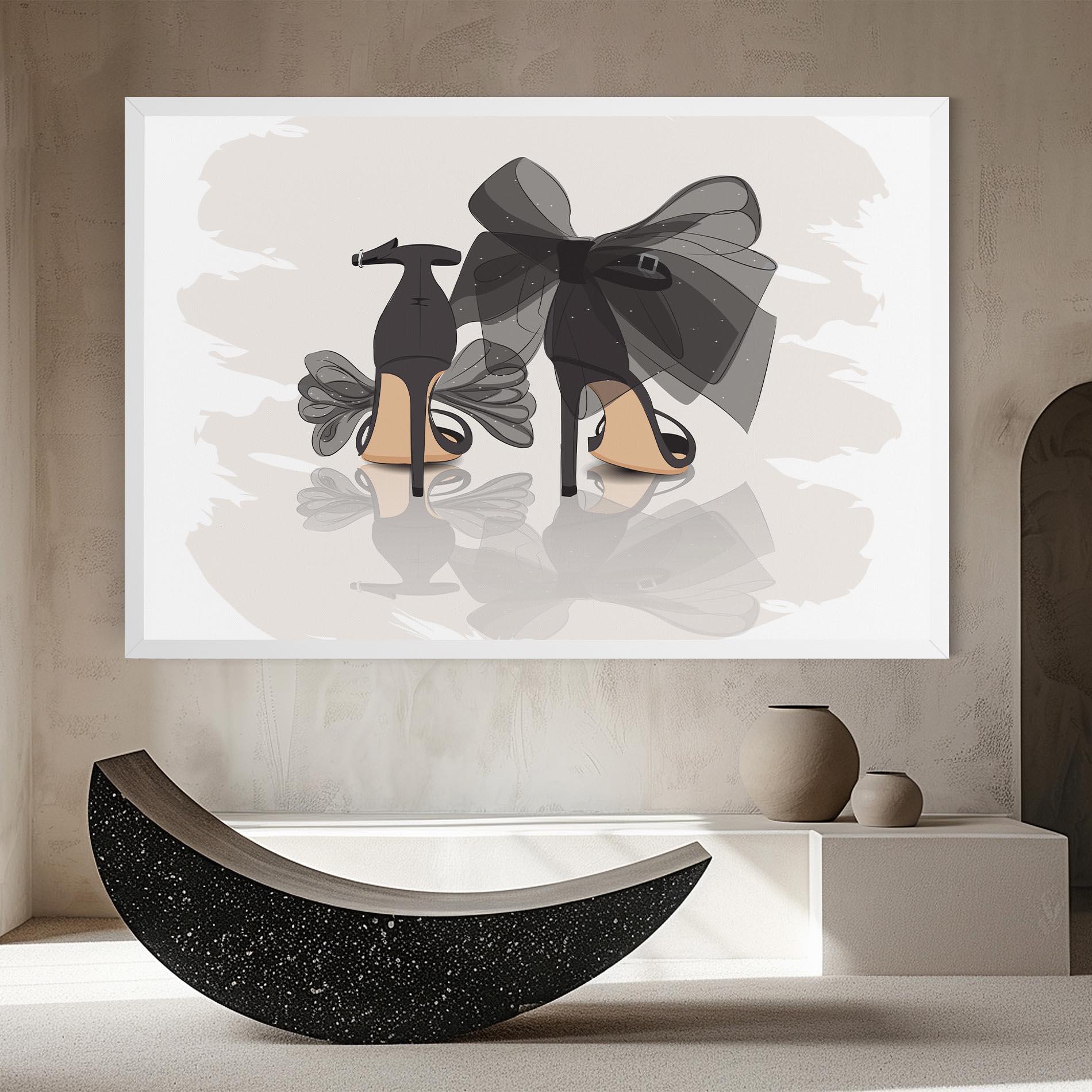 Leinwandbild Black Bow Heels mockup 8