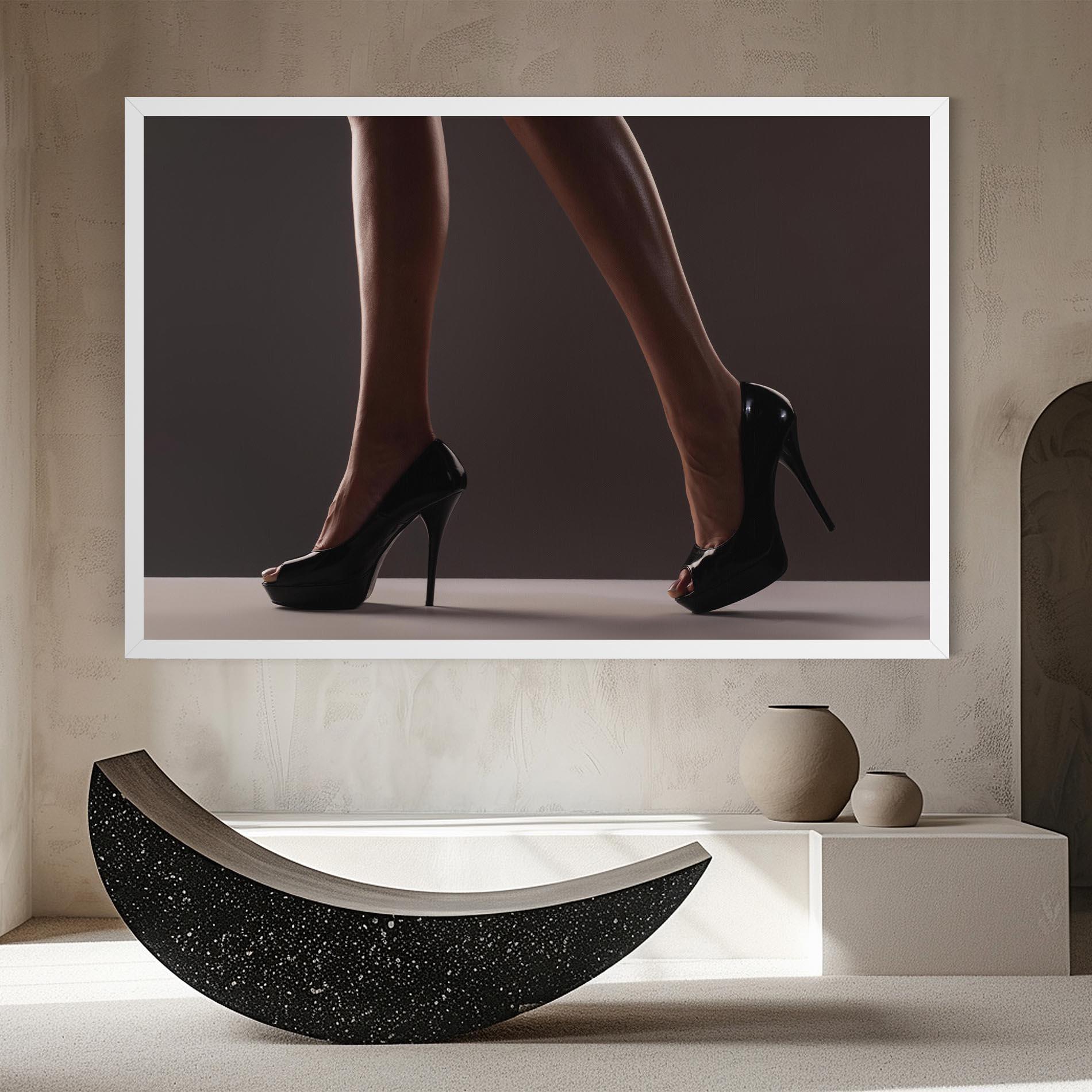 Leinwandbild Black High Heels mockup 8