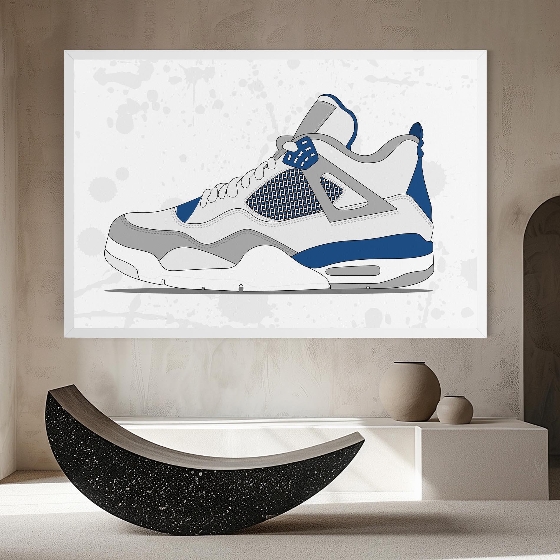 Leinwandbild Blue Grey Sneakers mockup 8