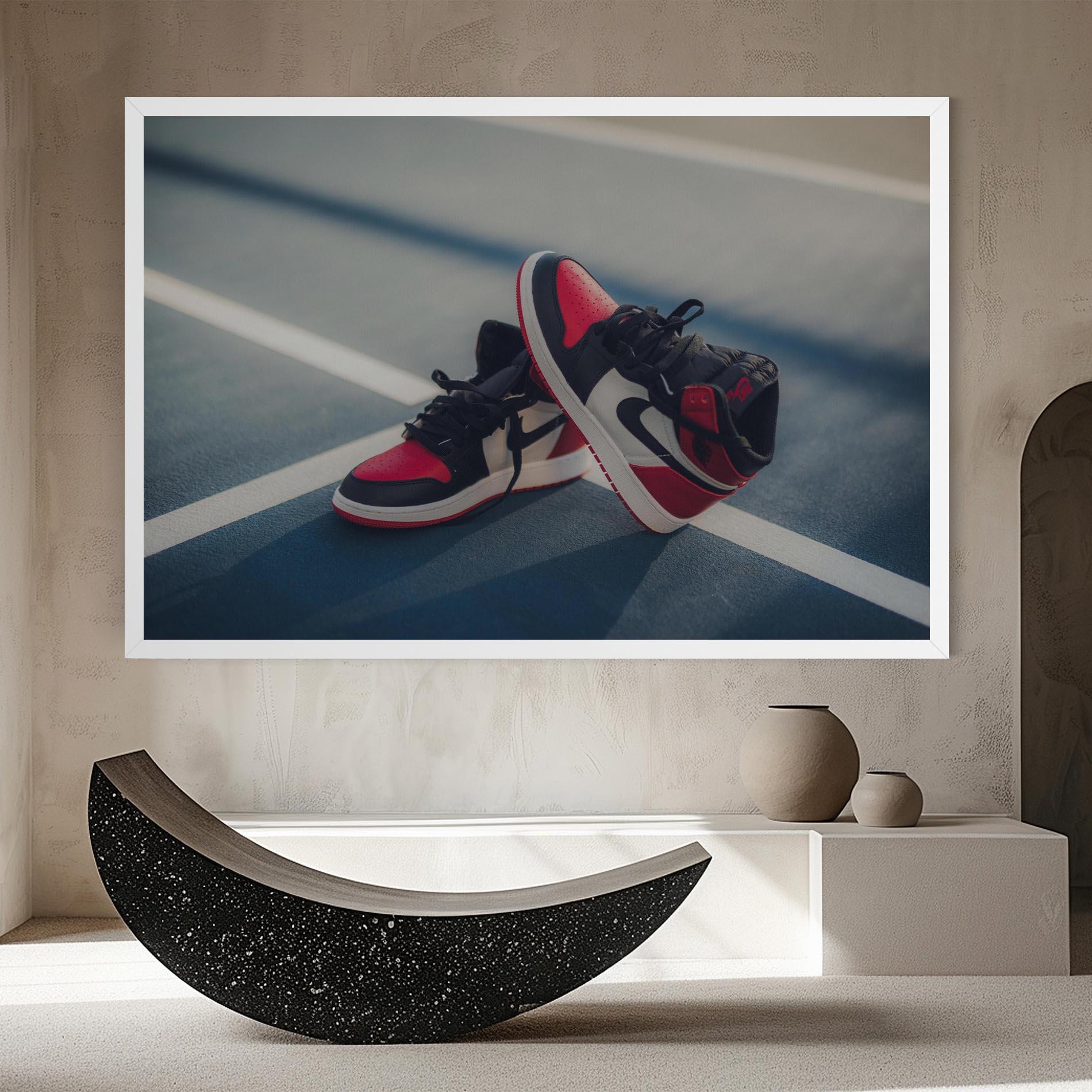 Leinwandbild Cool Nike Red Jordan Air mockup 8