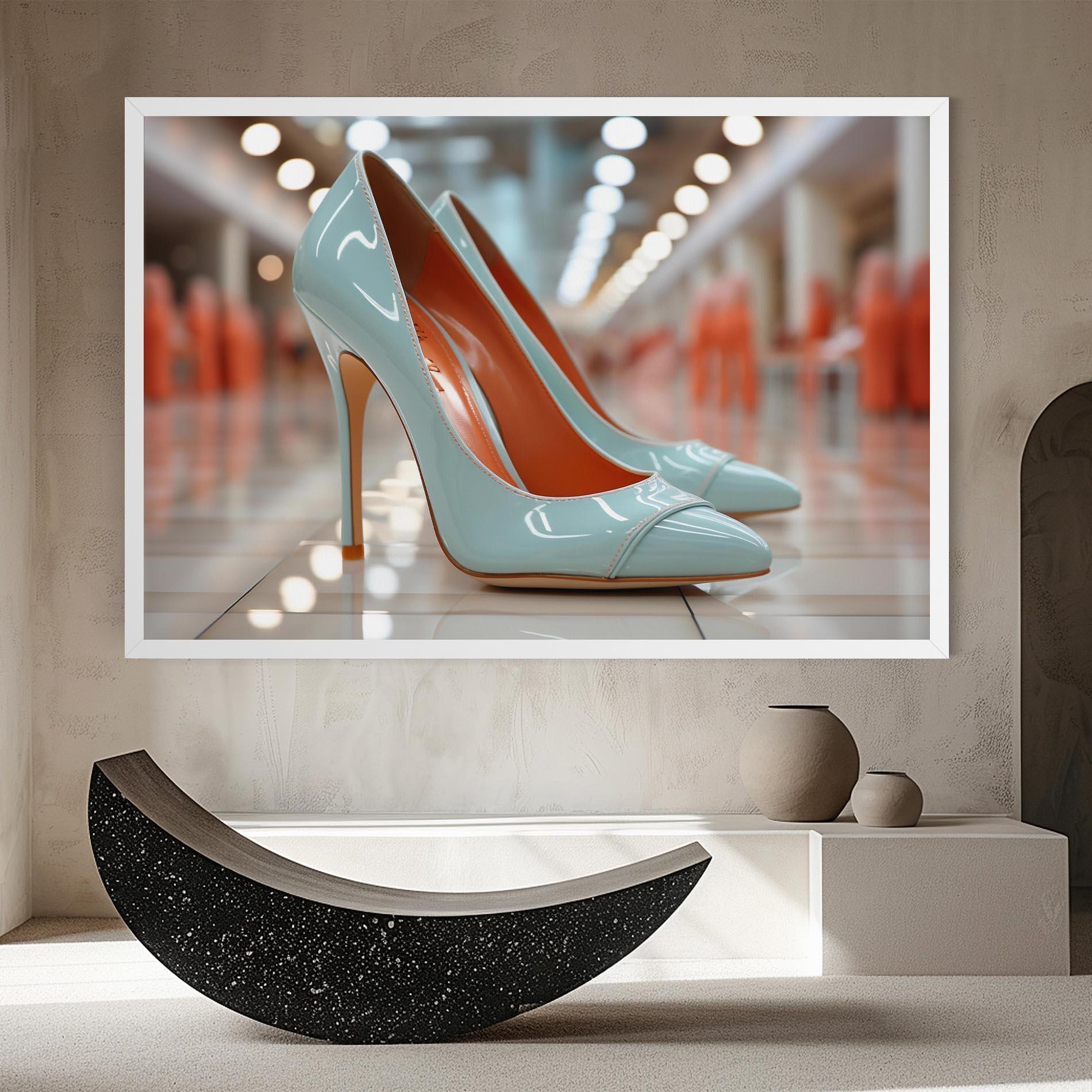 Leinwandbild Light Blue Heels mockup 8