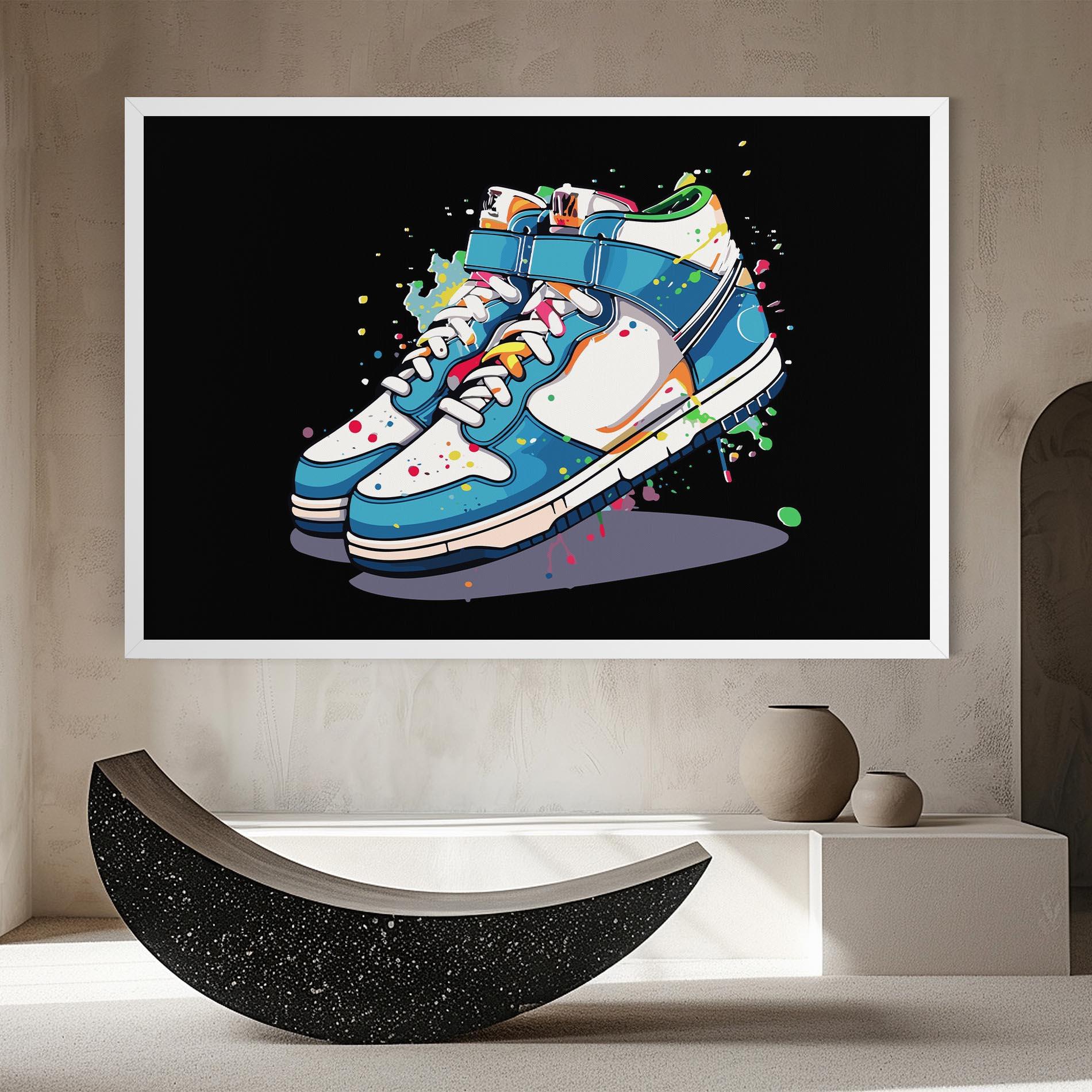 Leinwandbild Shoes Splash Color mockup 8