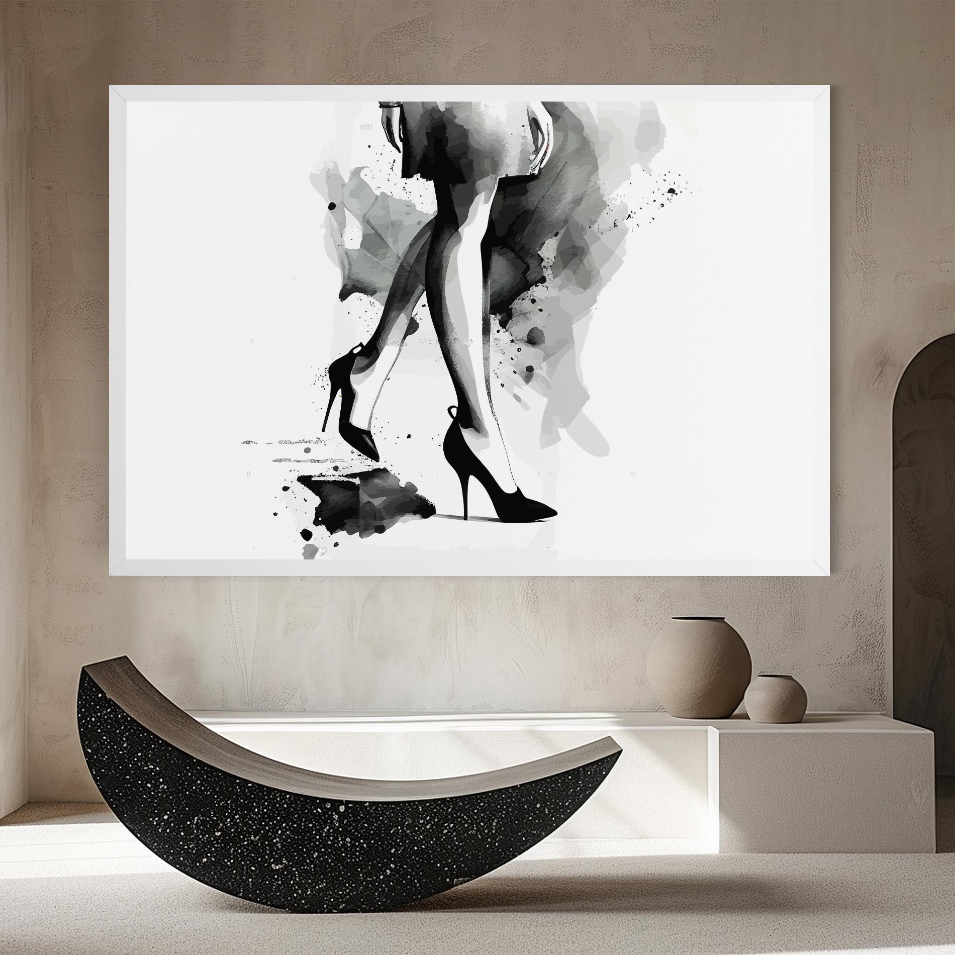 Leinwandbild Watercolor Shoes mockup 8