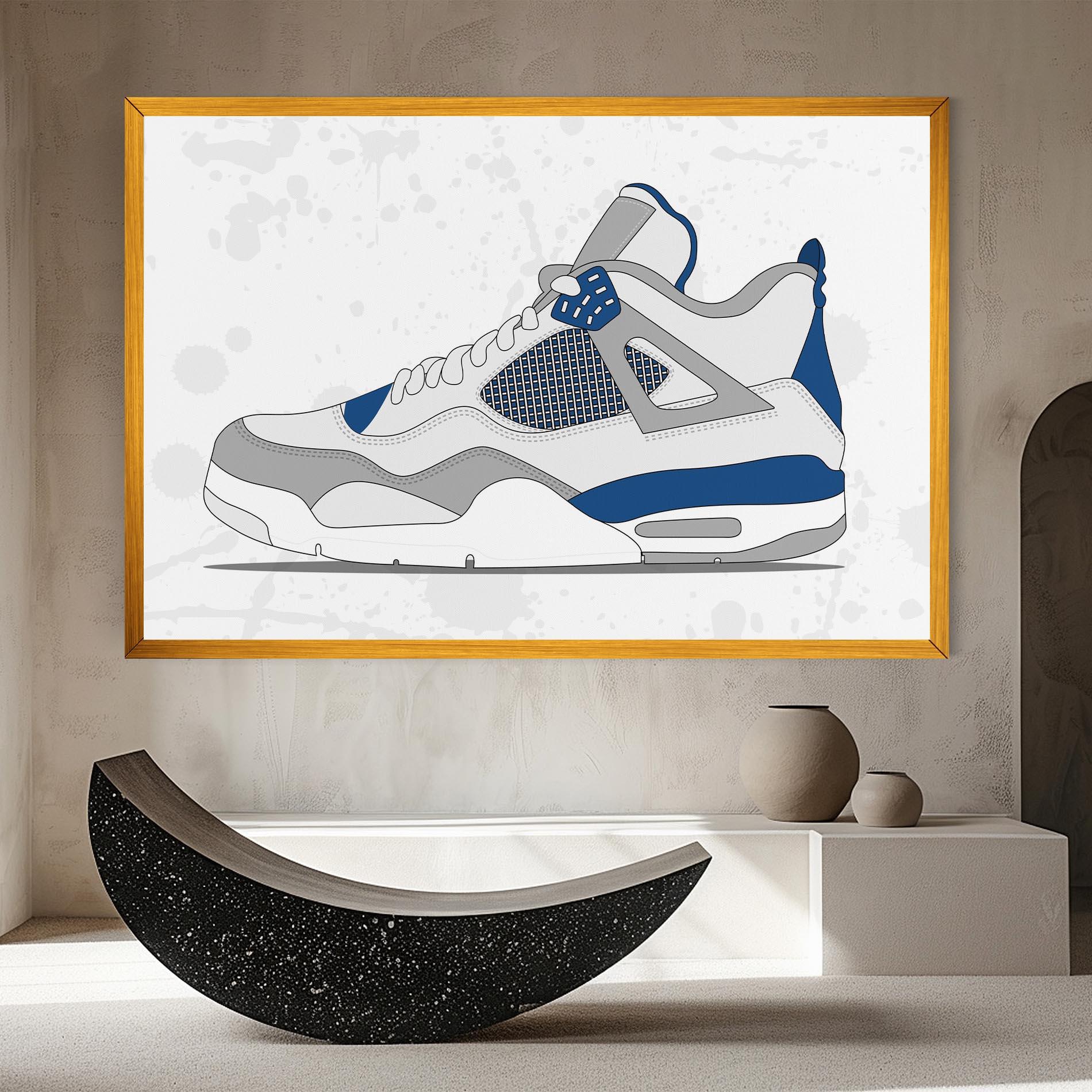 Leinwandbild Blue Grey Sneakers mockup 8