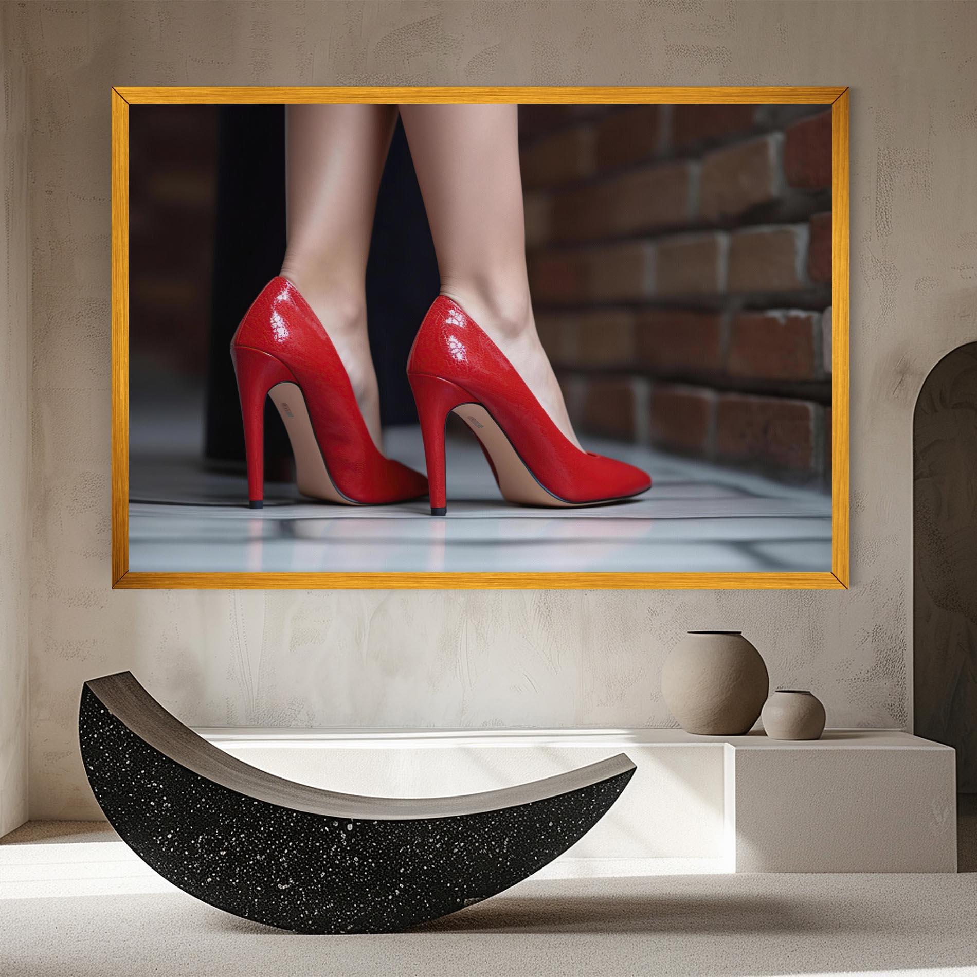 Leinwandbild Sexy Red Heels mockup 8