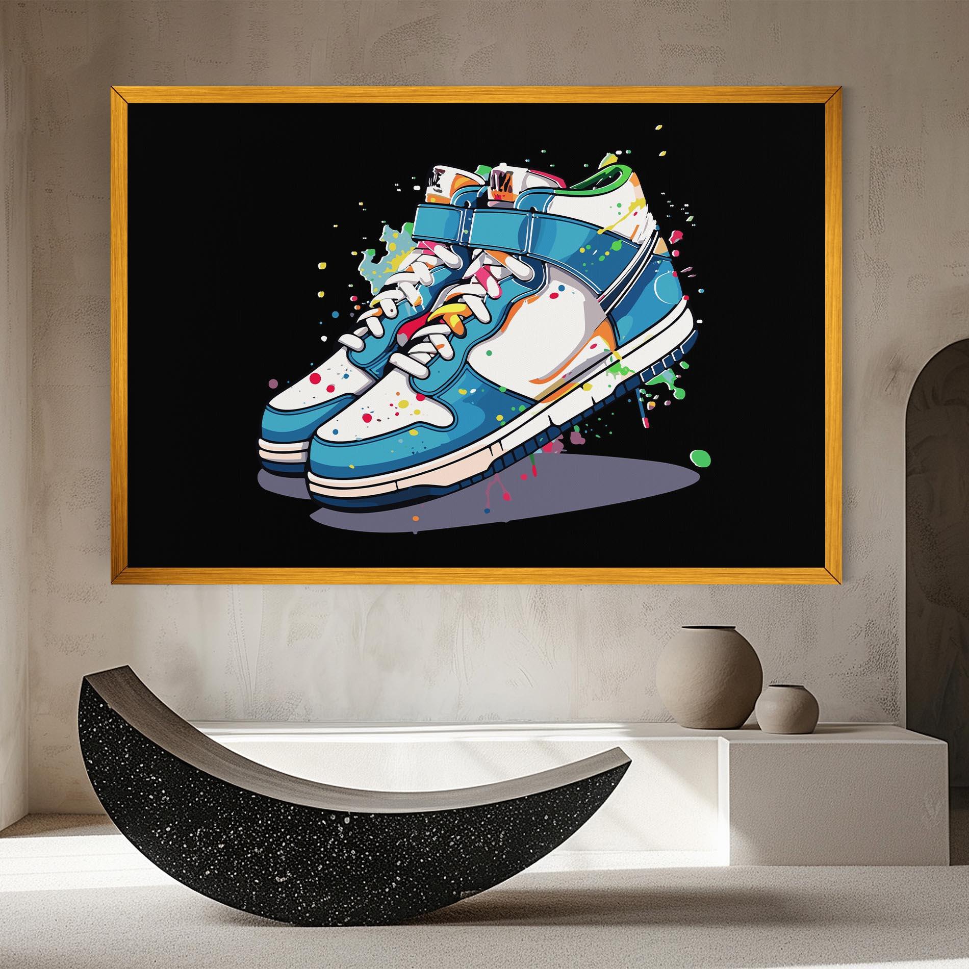 Leinwandbild Shoes Splash Color mockup 8