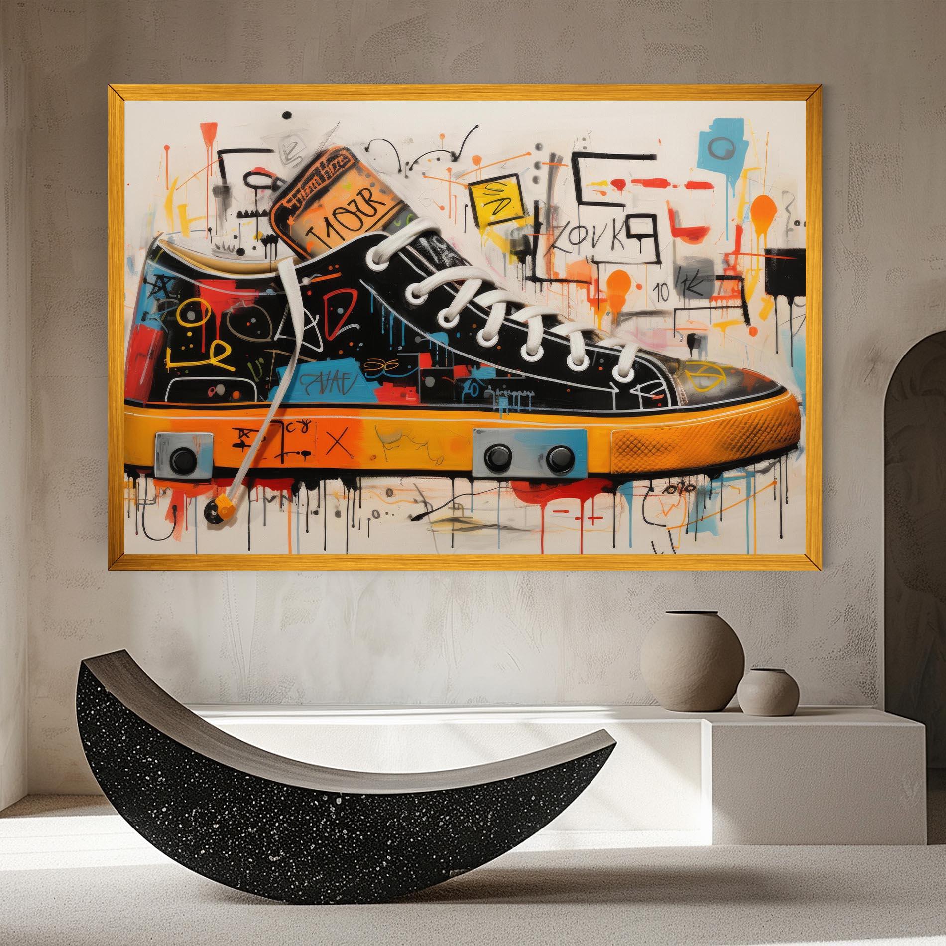 Leinwandbild Teenager Sneakers mockup 8