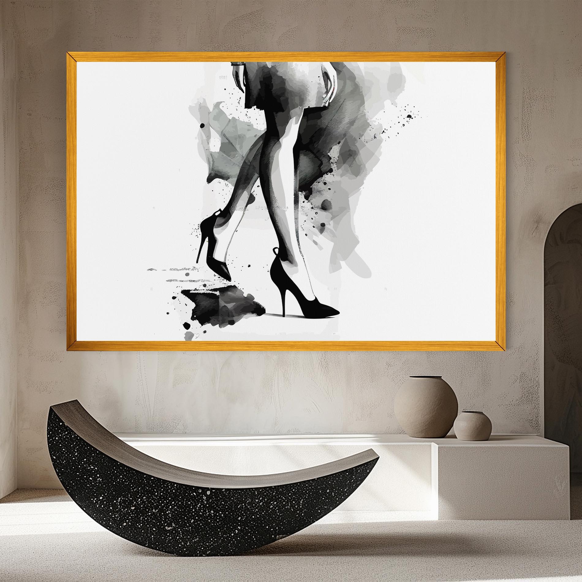 Leinwandbild Watercolor Shoes mockup 8