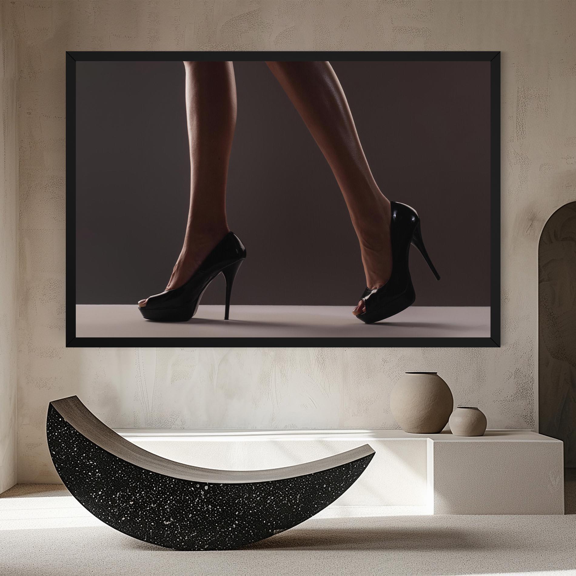 Leinwandbild Black High Heels mockup 8