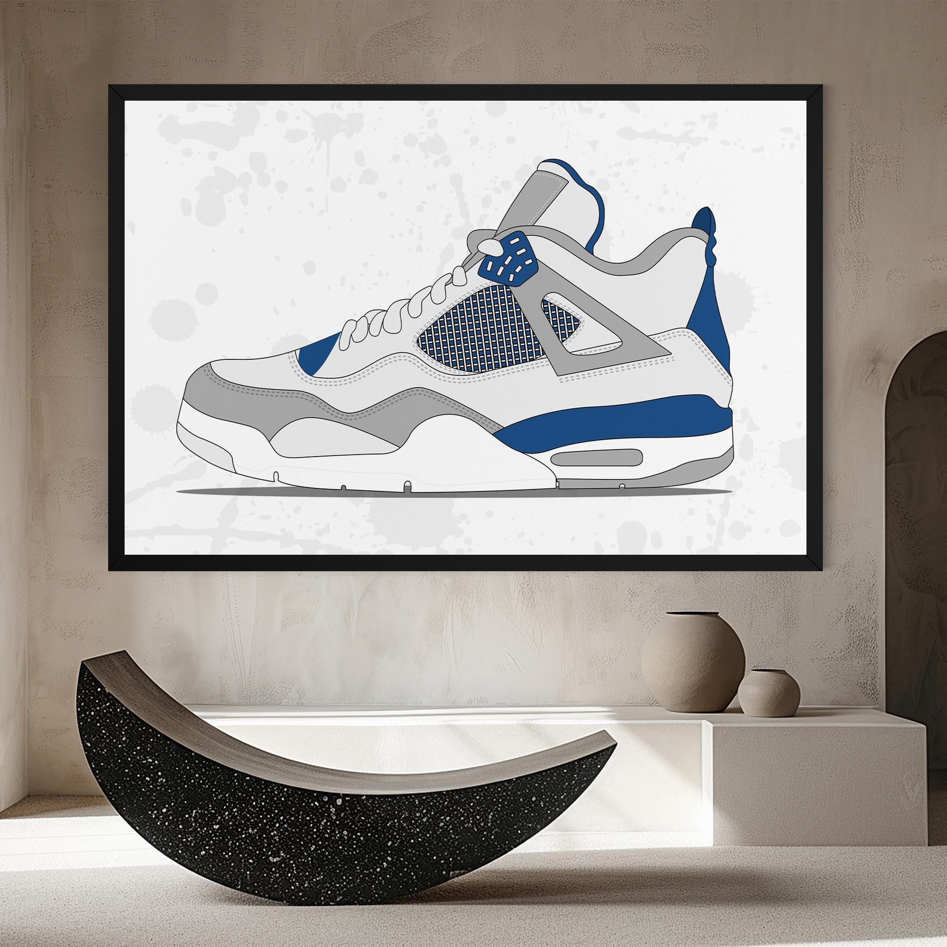 Leinwandbild Blue Grey Sneakers mockup 8