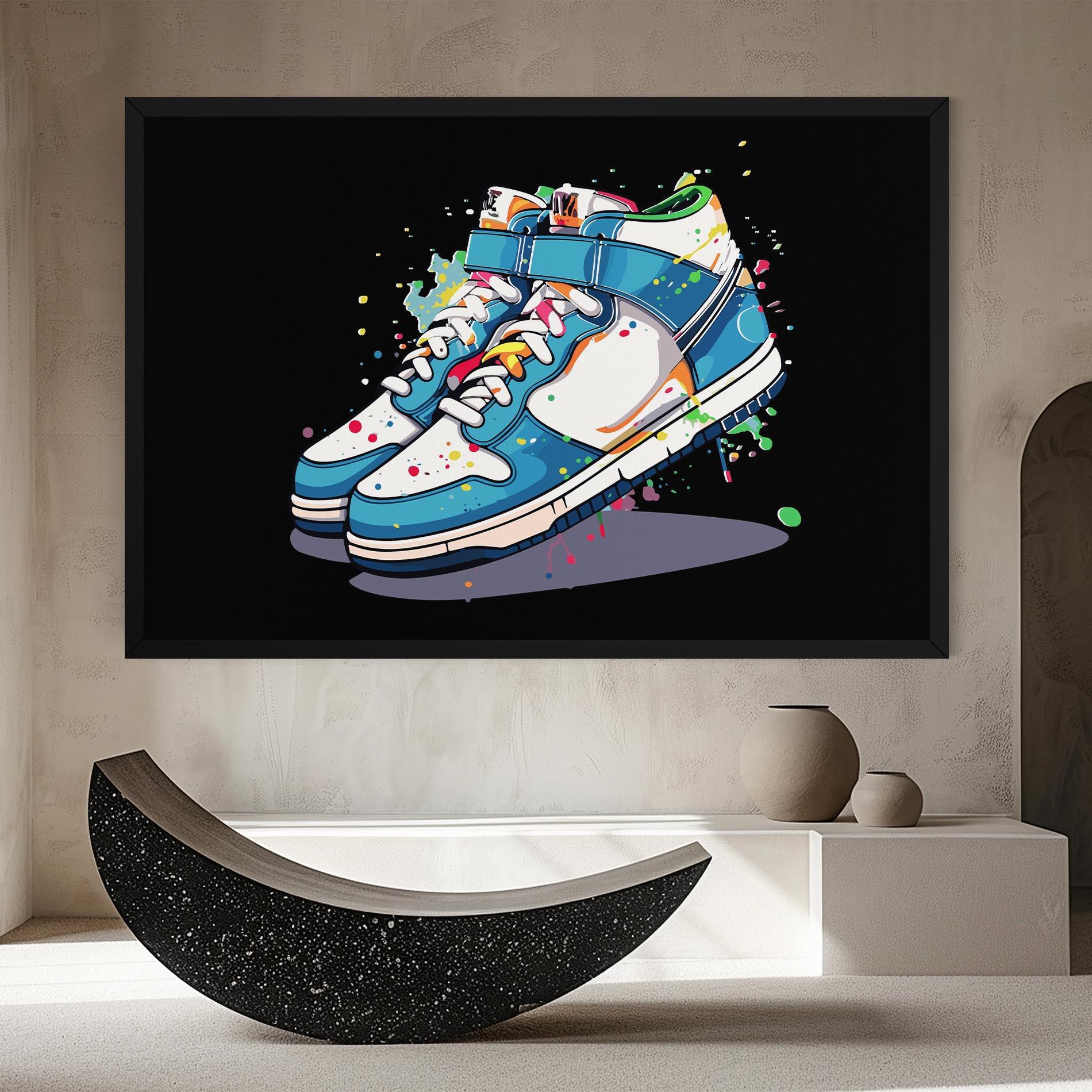 Leinwandbild Shoes Splash Color mockup 8