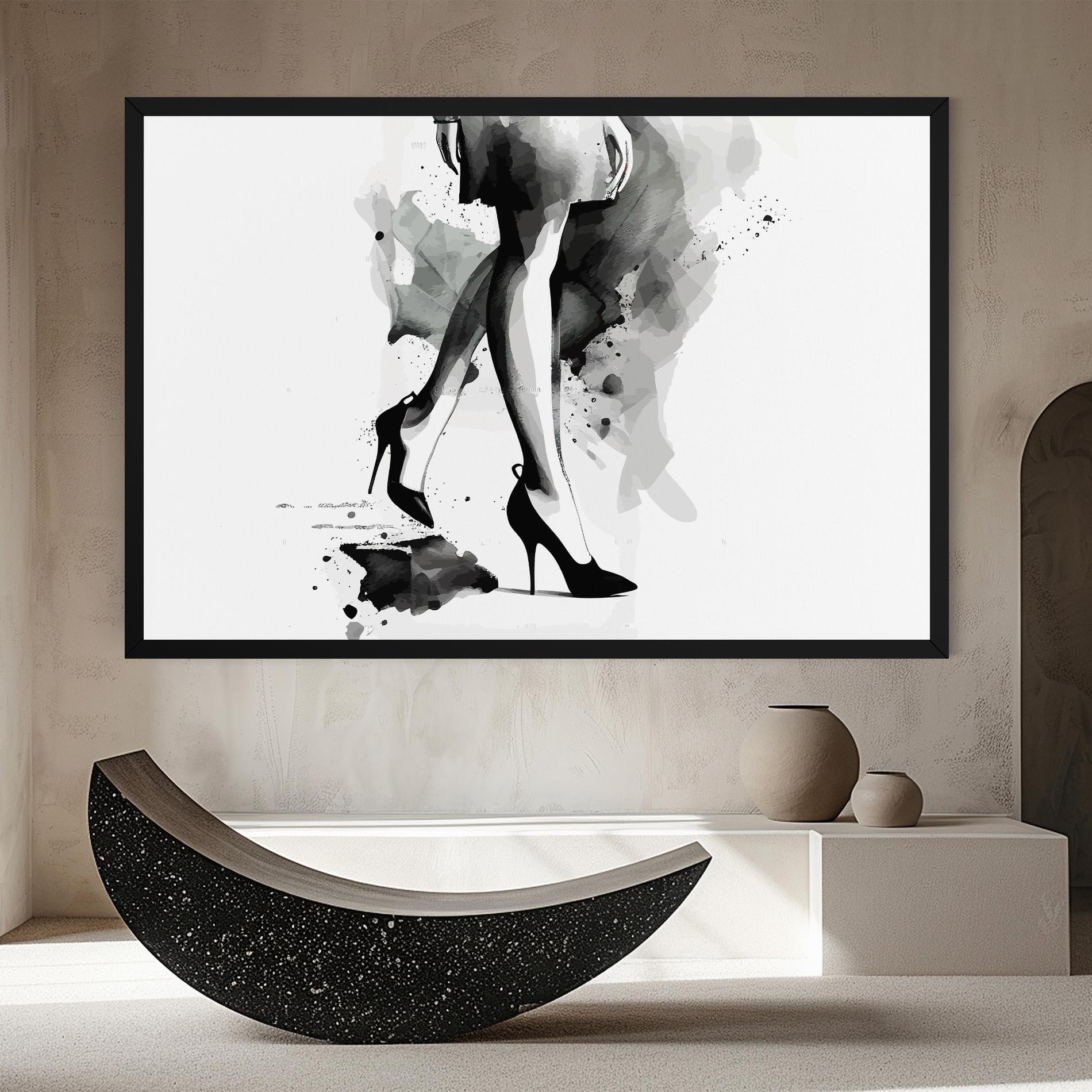 Leinwandbild Watercolor Shoes mockup 8