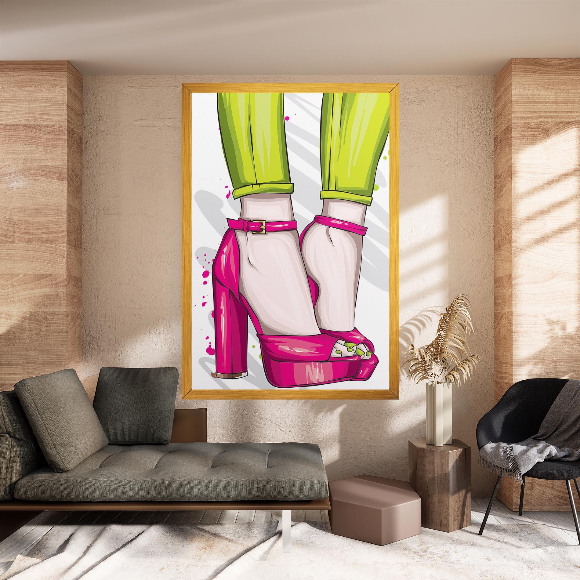 Leinwandbild Green Nails mockup 8