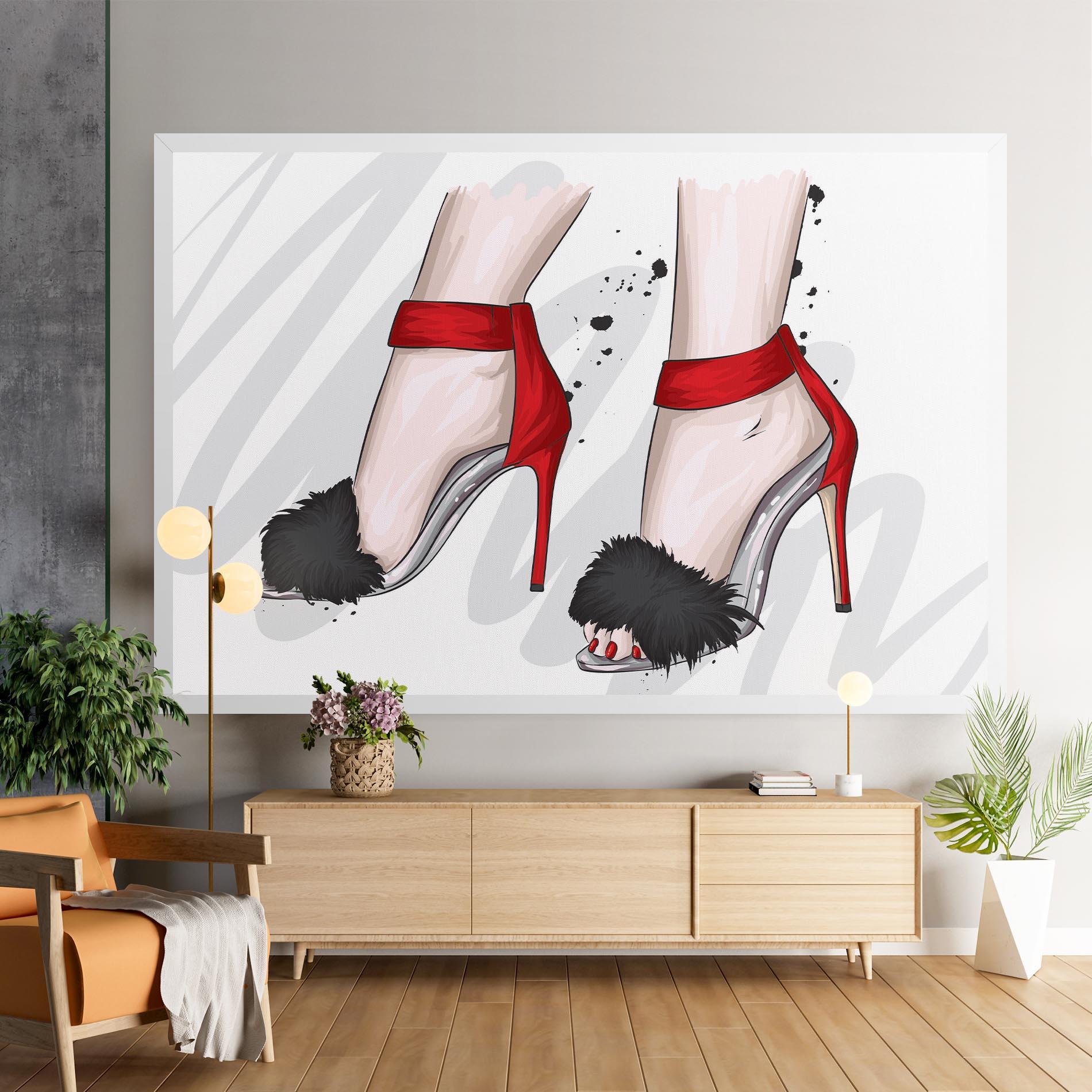 Leinwandbild Black Red Heels mockup 9