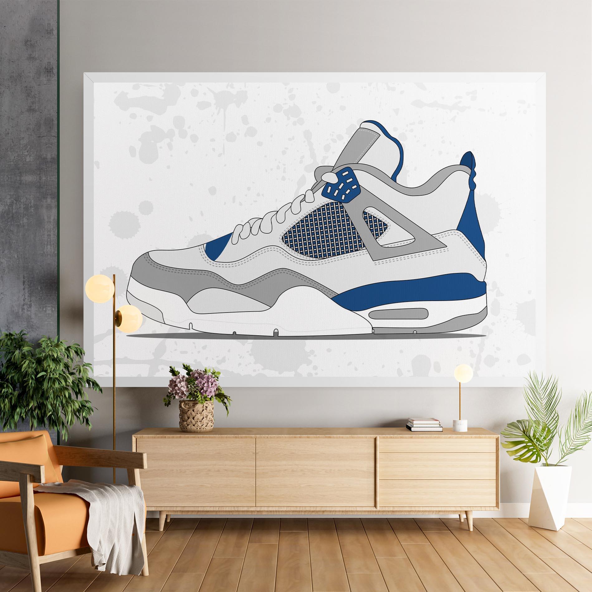 Leinwandbild Blue Grey Sneakers mockup 9