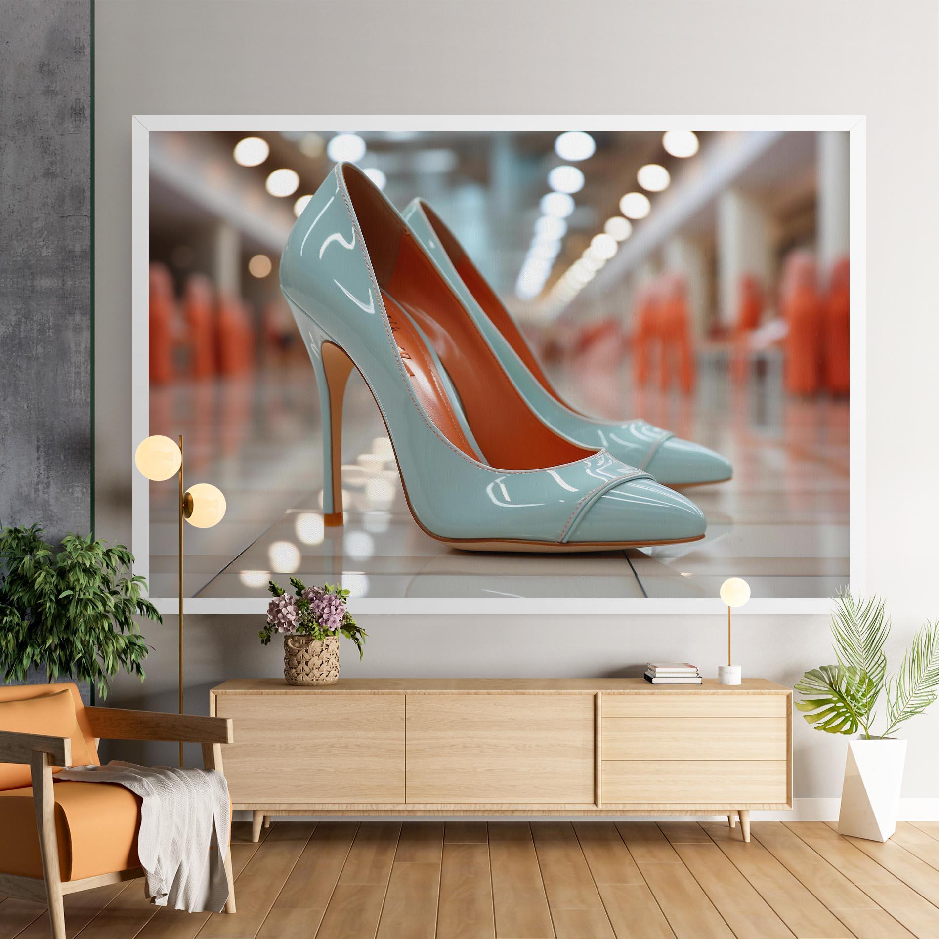 Leinwandbild Light Blue Heels mockup 9