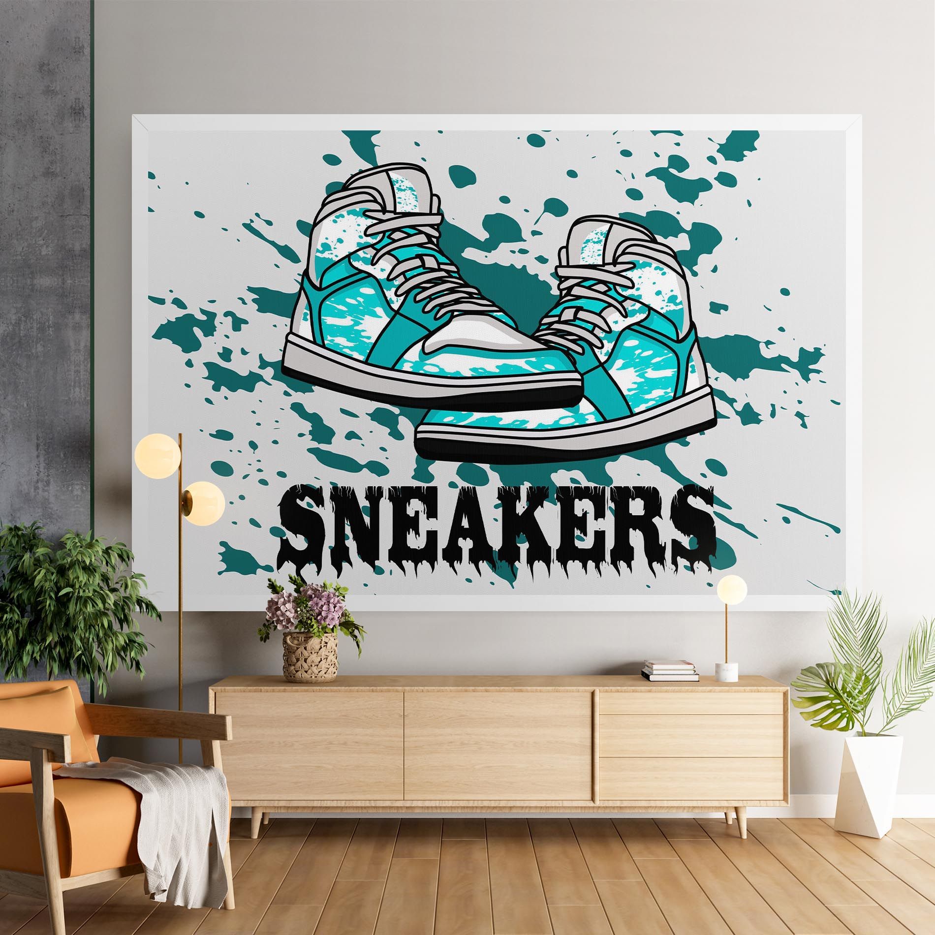 Light Blue Sneakers mockup 9