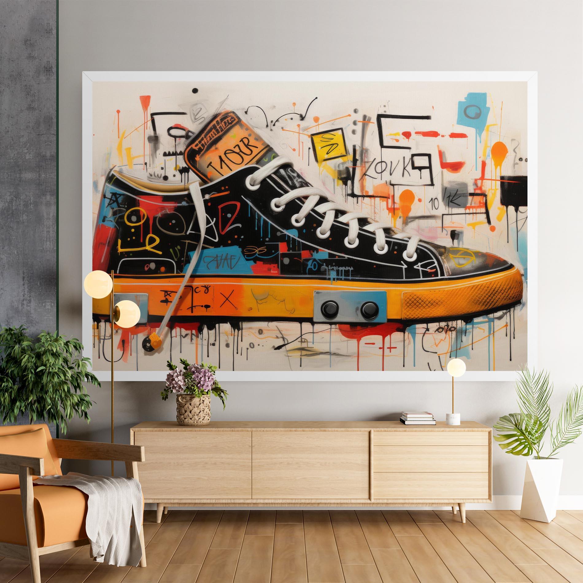 Leinwandbild Teenager Sneakers mockup 9
