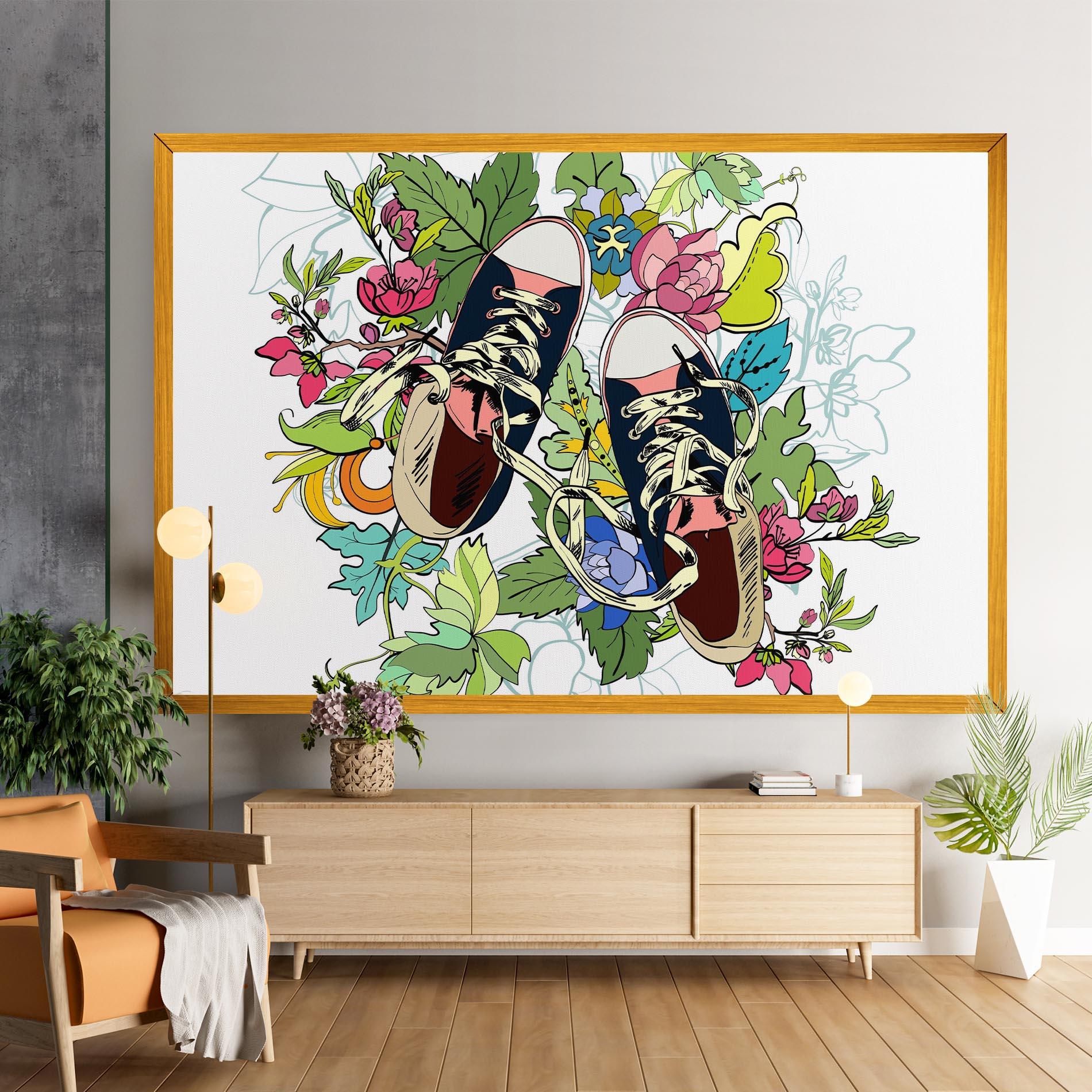 Leinwandbild Flower Shoes mockup 9