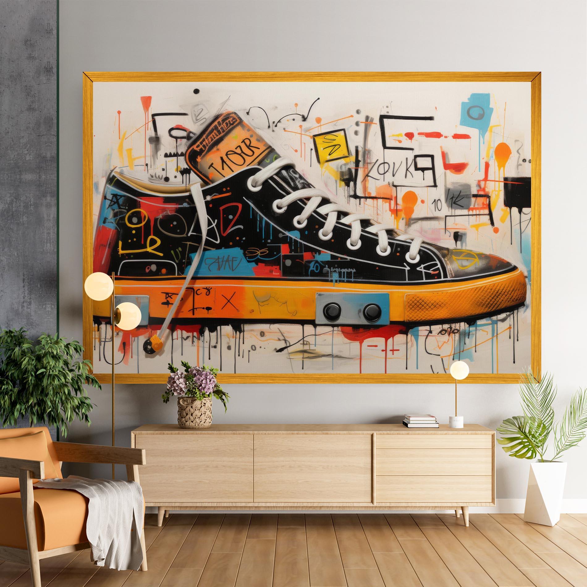 Leinwandbild Teenager Sneakers mockup 9