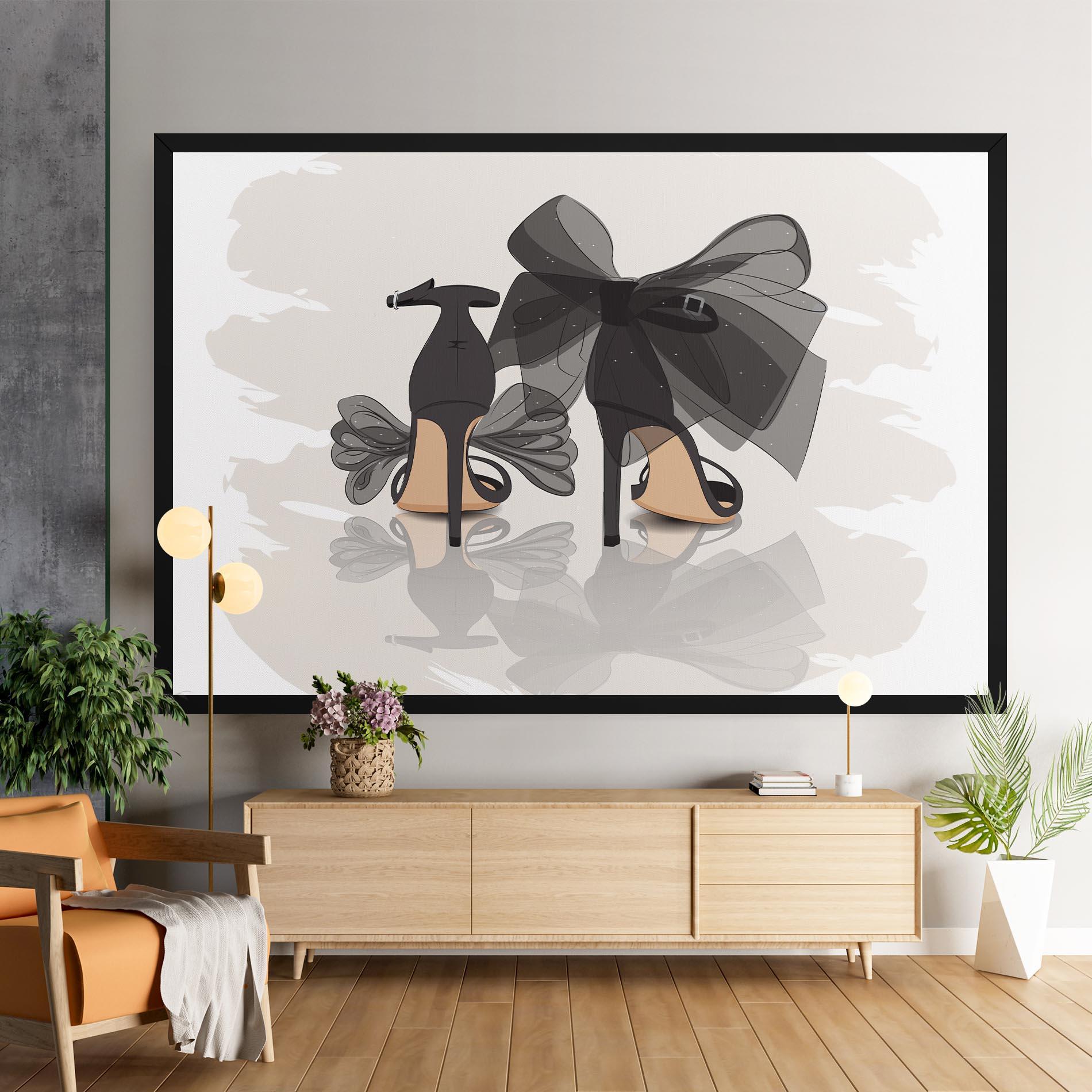 Leinwandbild Black Bow Heels mockup 9
