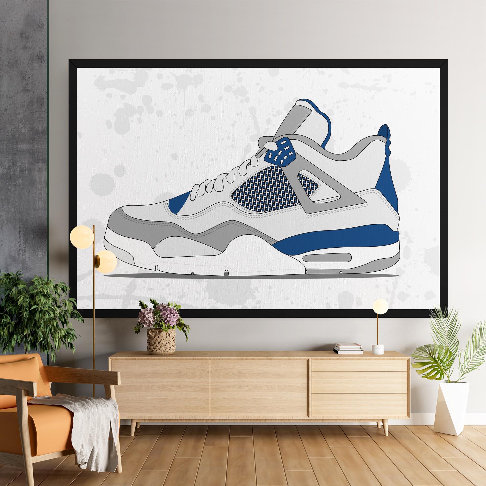 Leinwandbild Blue Grey Sneakers mockup 9