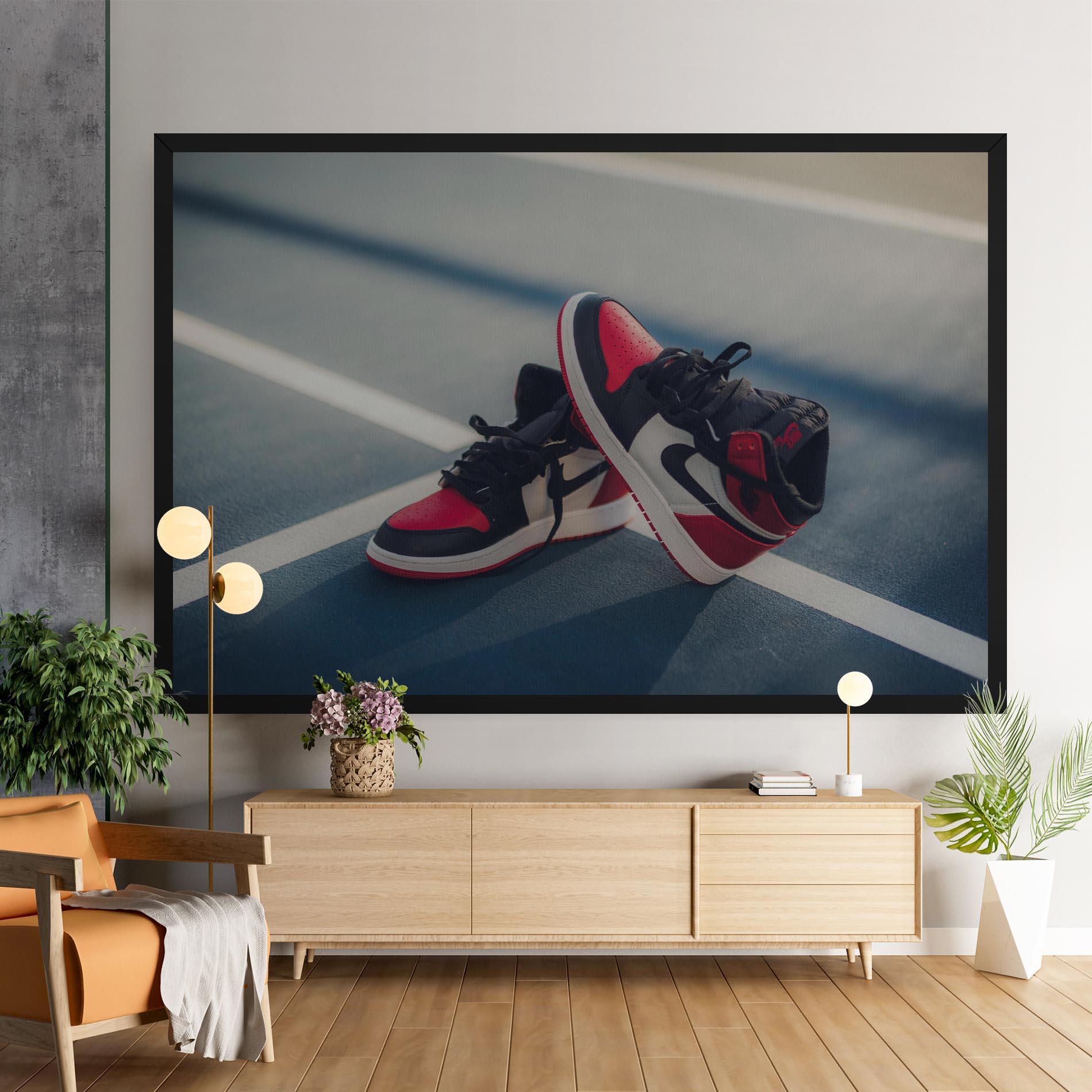 Leinwandbild Cool Nike Red Jordan Air mockup 9