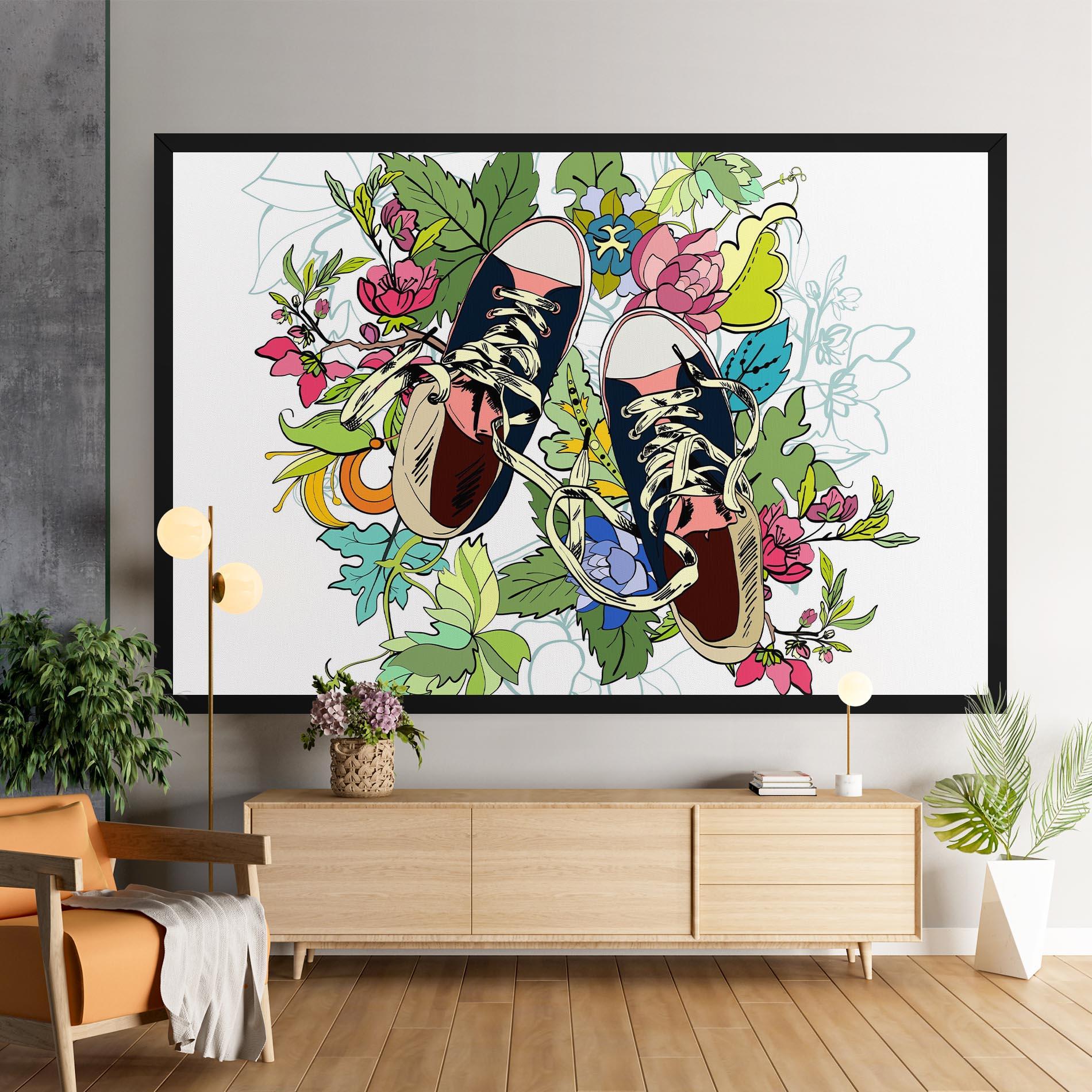 Leinwandbild Flower Shoes mockup 9