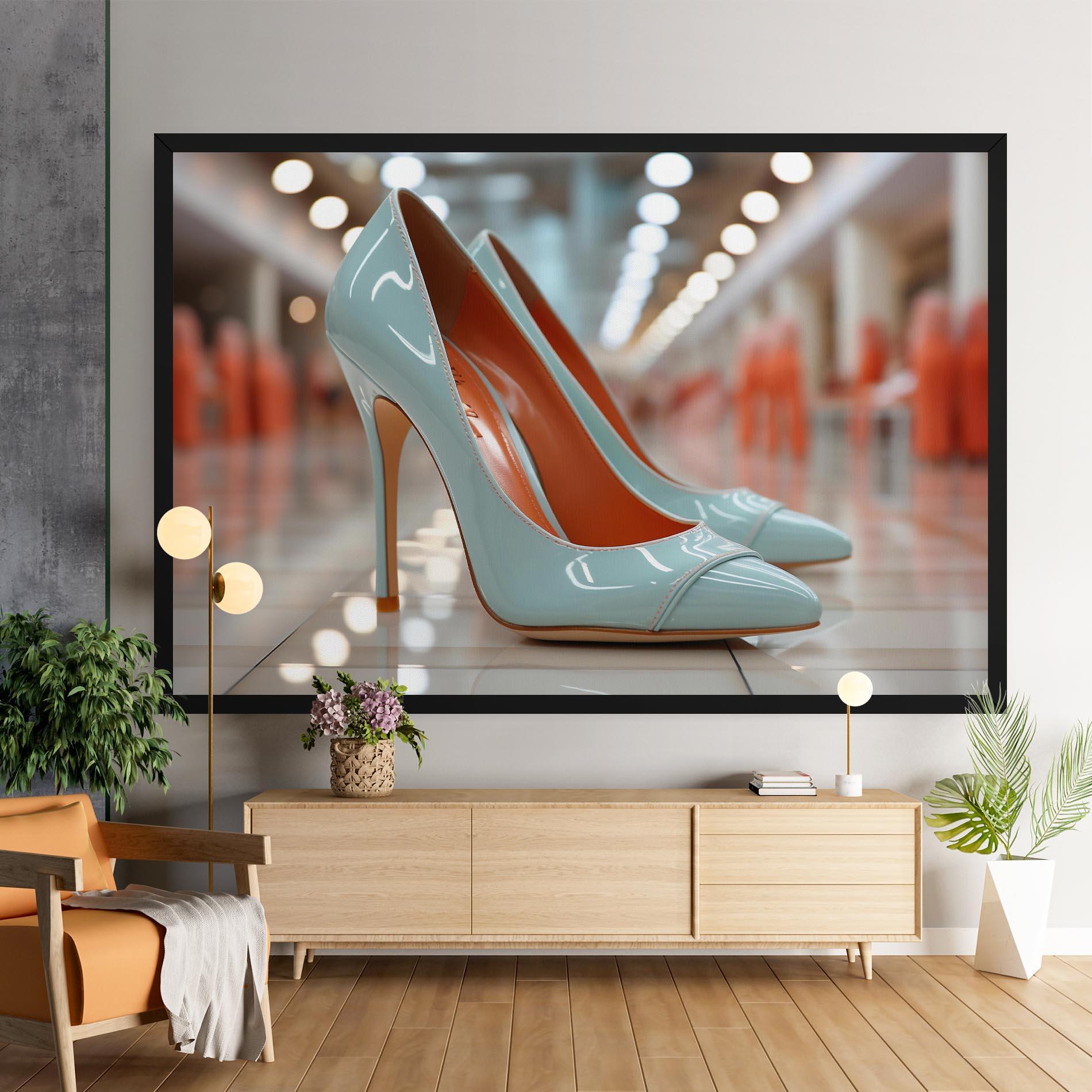 Leinwandbild Light Blue Heels mockup 9